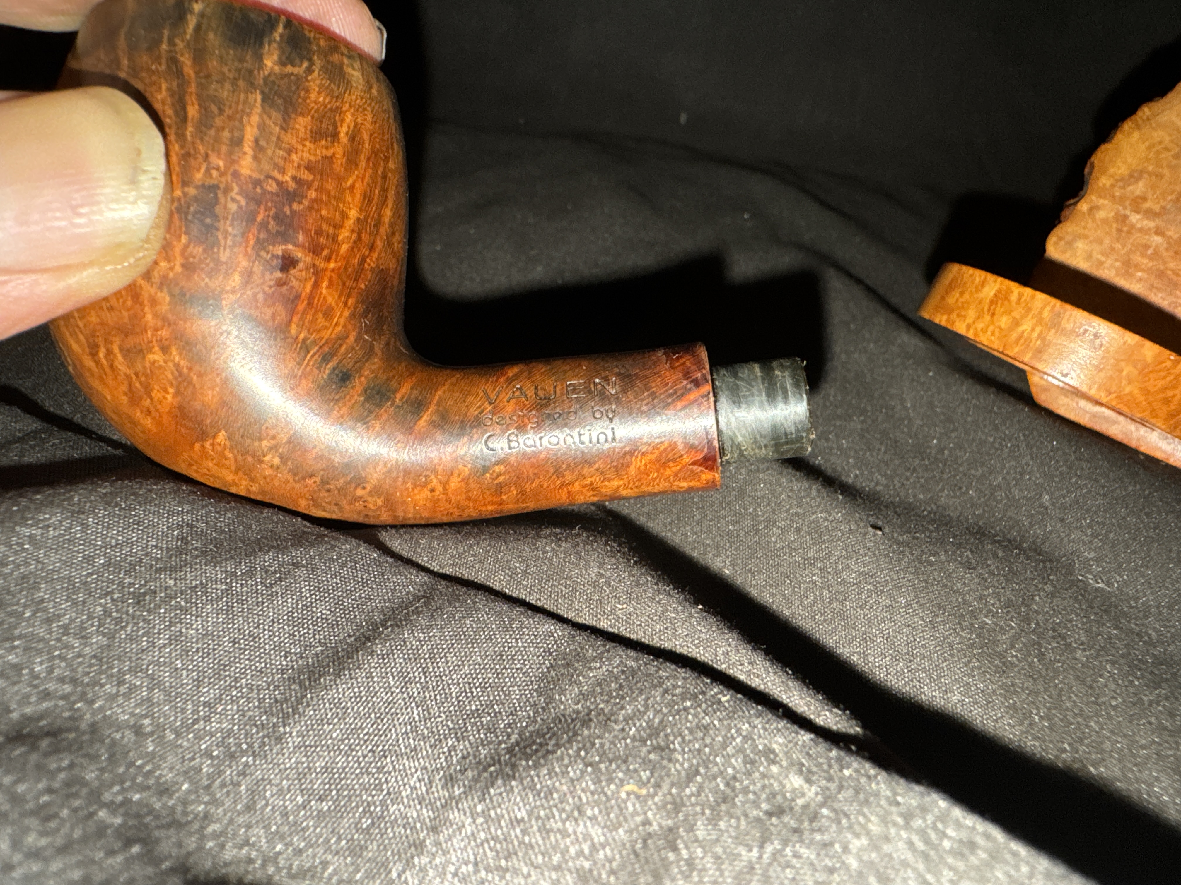 Vauen C. Barontini Smooth Bent Billiard Estate Pipe, German Briar 12