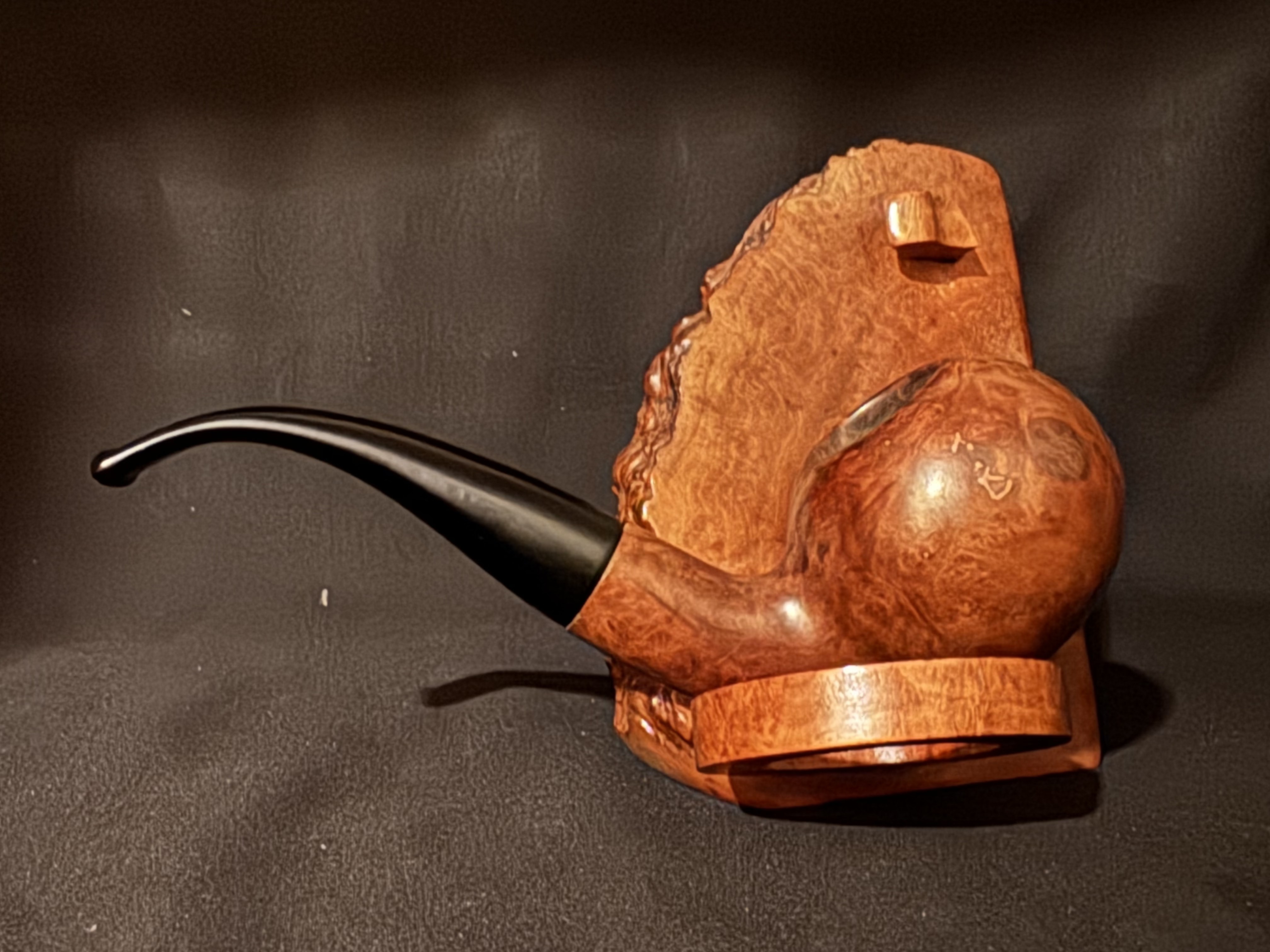 Vauen Dr. Perl 3083 Smooth Full Bent Apple Estate Pipe, Vulcanite Stem 4