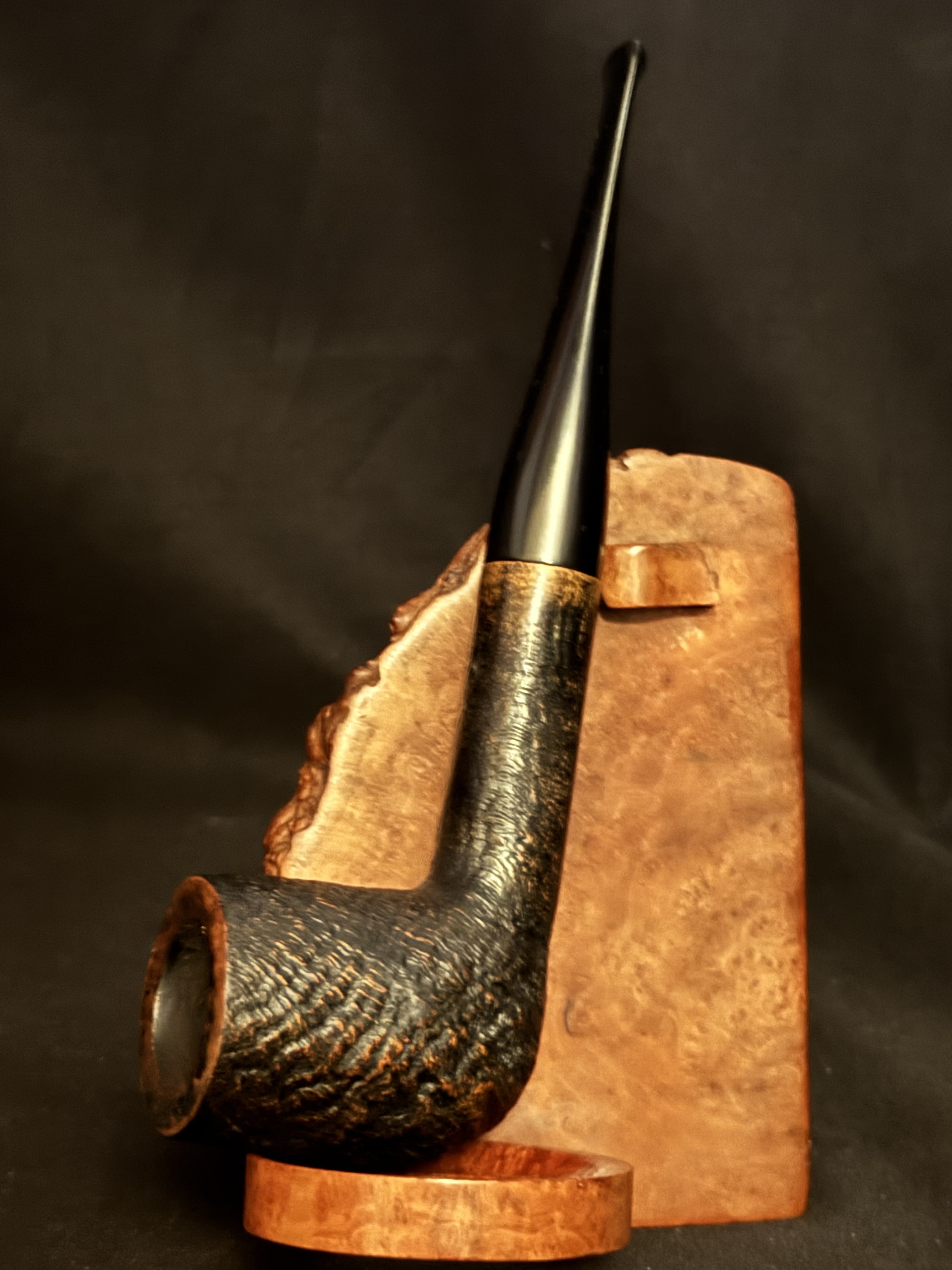 Vauen Dr. Perl 4268 Sandblast Straight Billiard Estate Pipe 9mm Filter