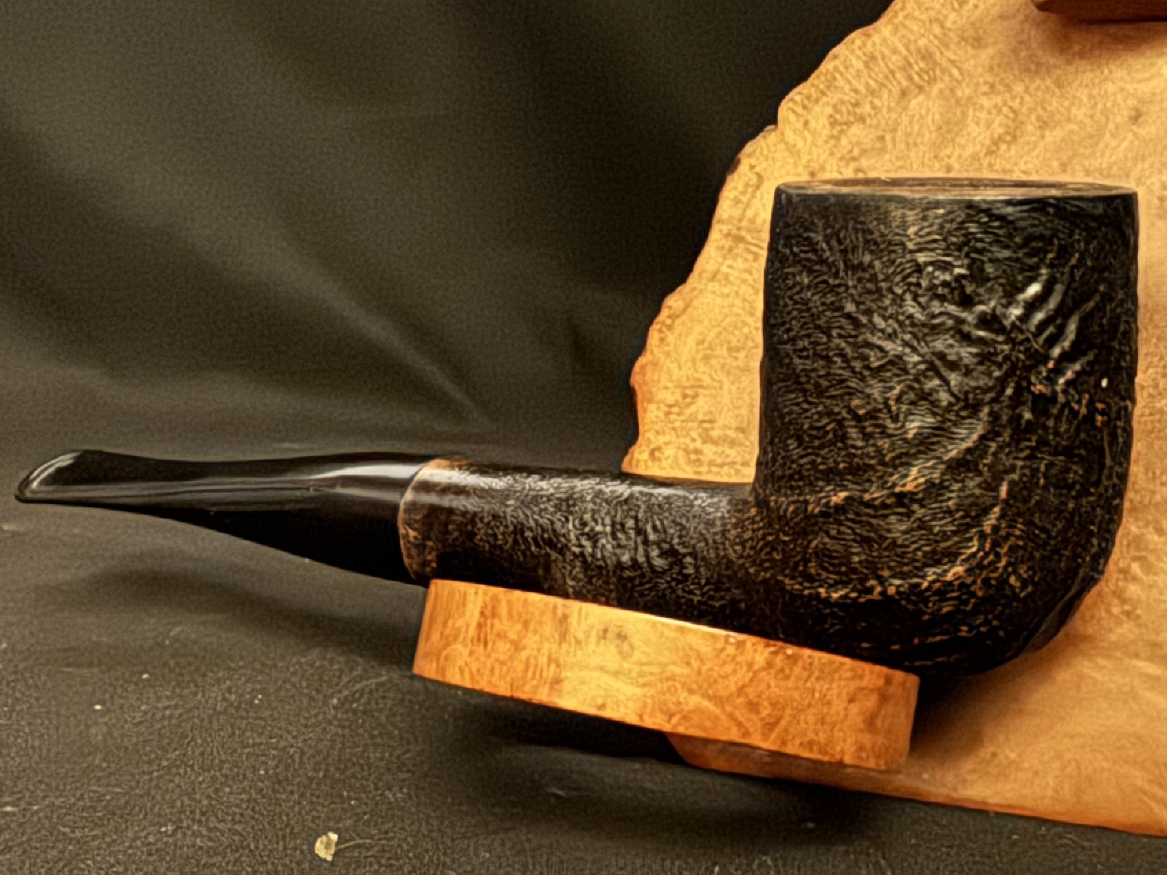Vauen Dr. Perl 4268 Sandblast Straight Billiard Estate Pipe 9mm Filter 6