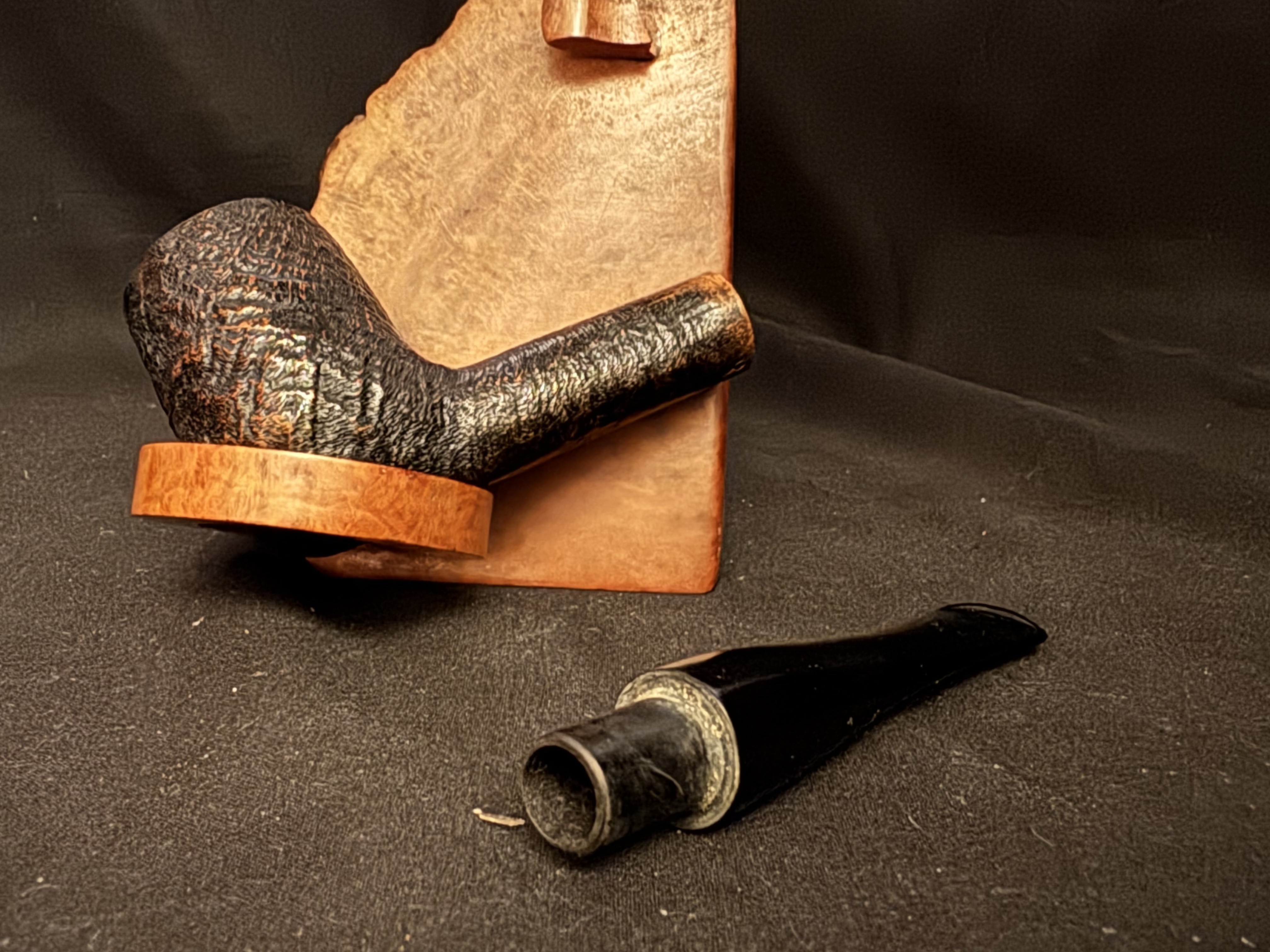 Vauen Dr. Perl 4268 Sandblast Straight Billiard Estate Pipe 9mm Filter 8