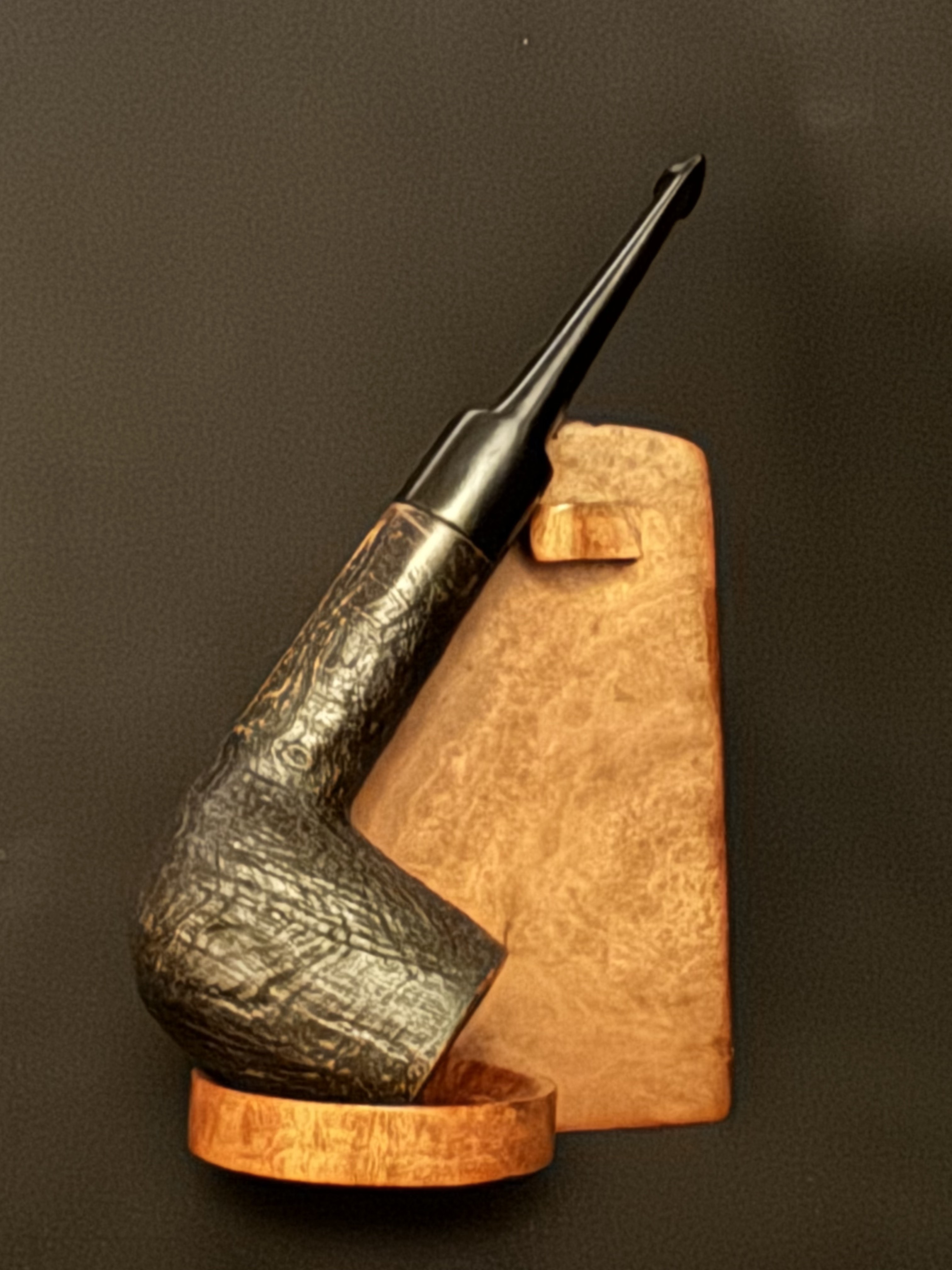 Vauen Dr. Perl 5242 Sandblast Straight Billiard Vulcanite Saddle Stem Estate Pipe 2