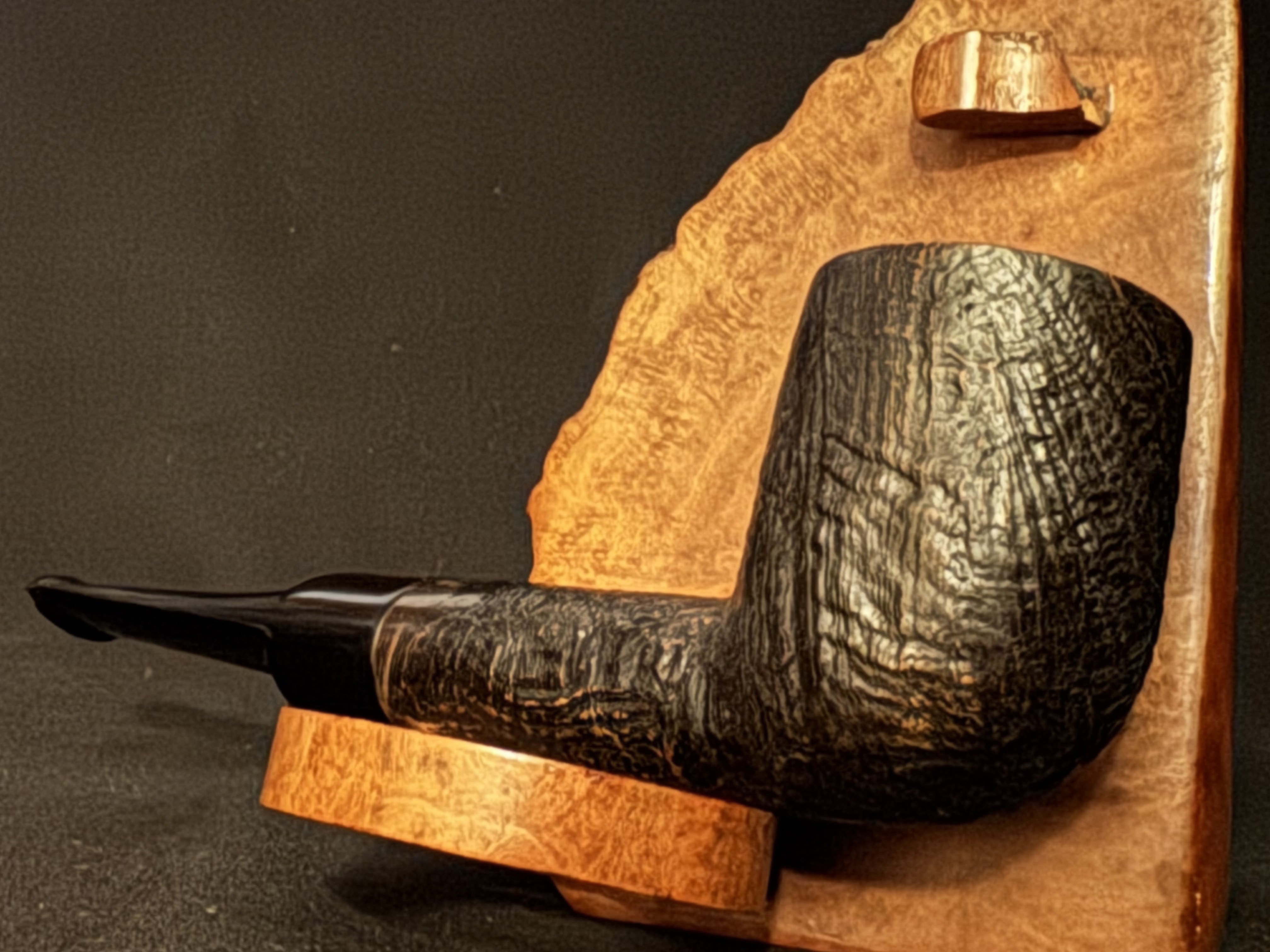Vauen Dr. Perl 5242 Sandblast Straight Billiard Vulcanite Saddle Stem Estate Pipe 8