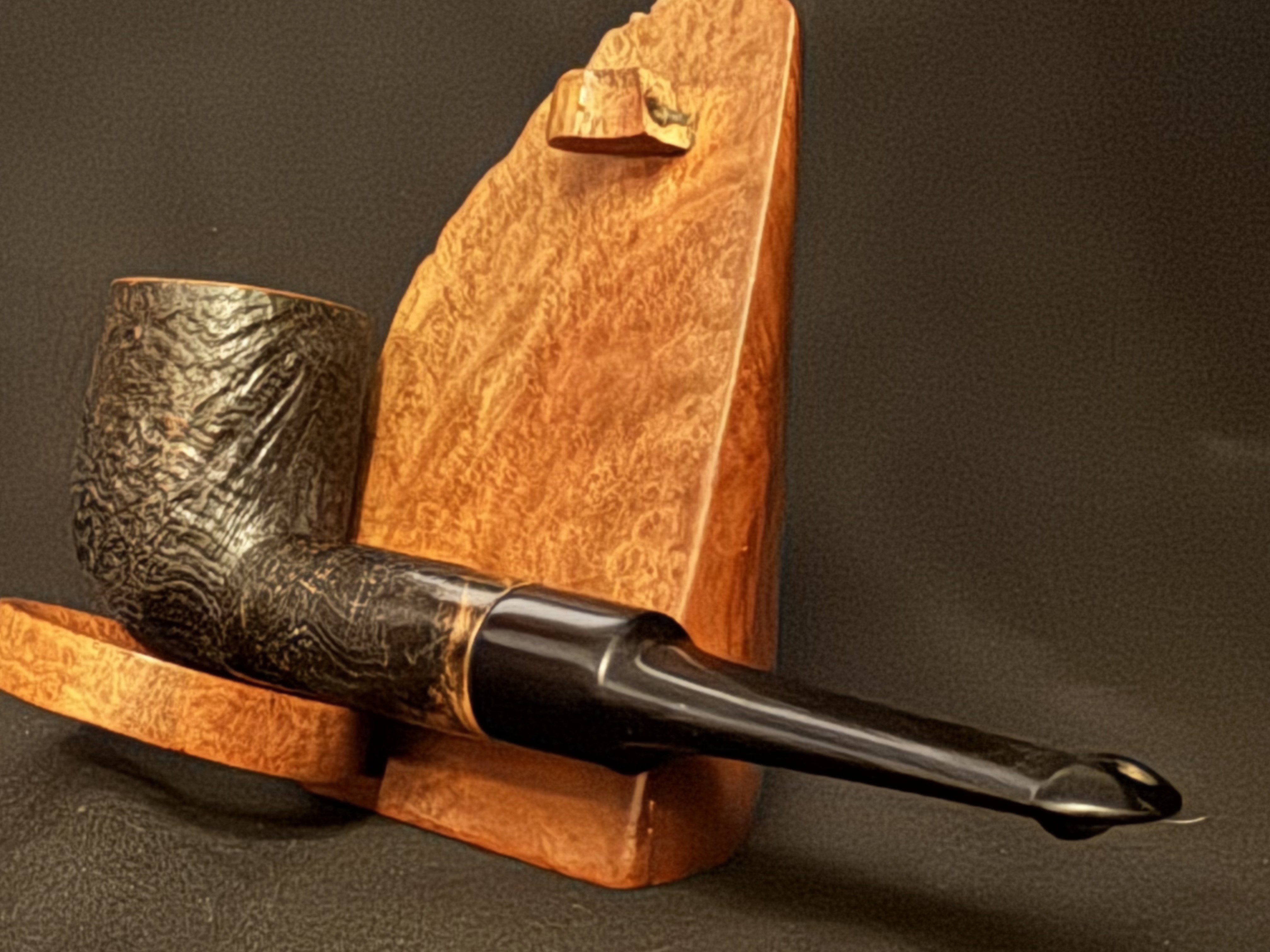 Vauen Dr. Perl 5242 Sandblast Straight Billiard Vulcanite Saddle Stem Estate Pipe 7