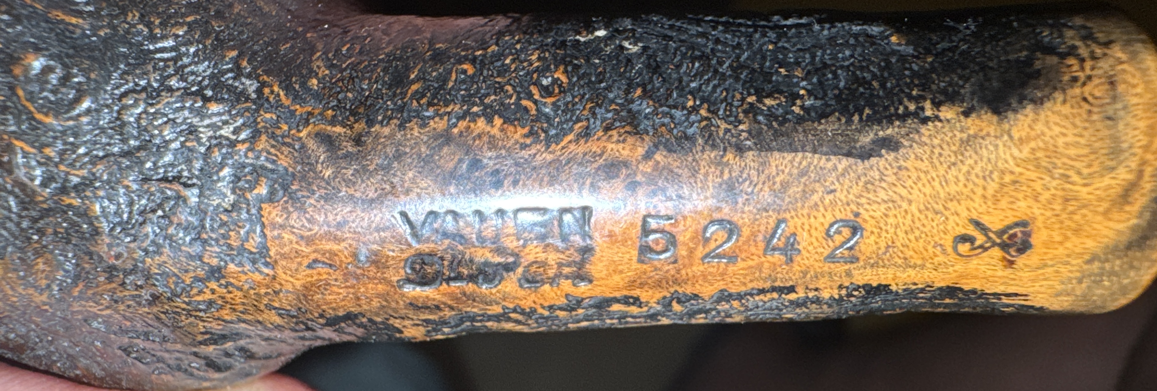 Vauen Dr. Perl 5242 Sandblast Straight Billiard Vulcanite Saddle Stem Estate Pipe 10