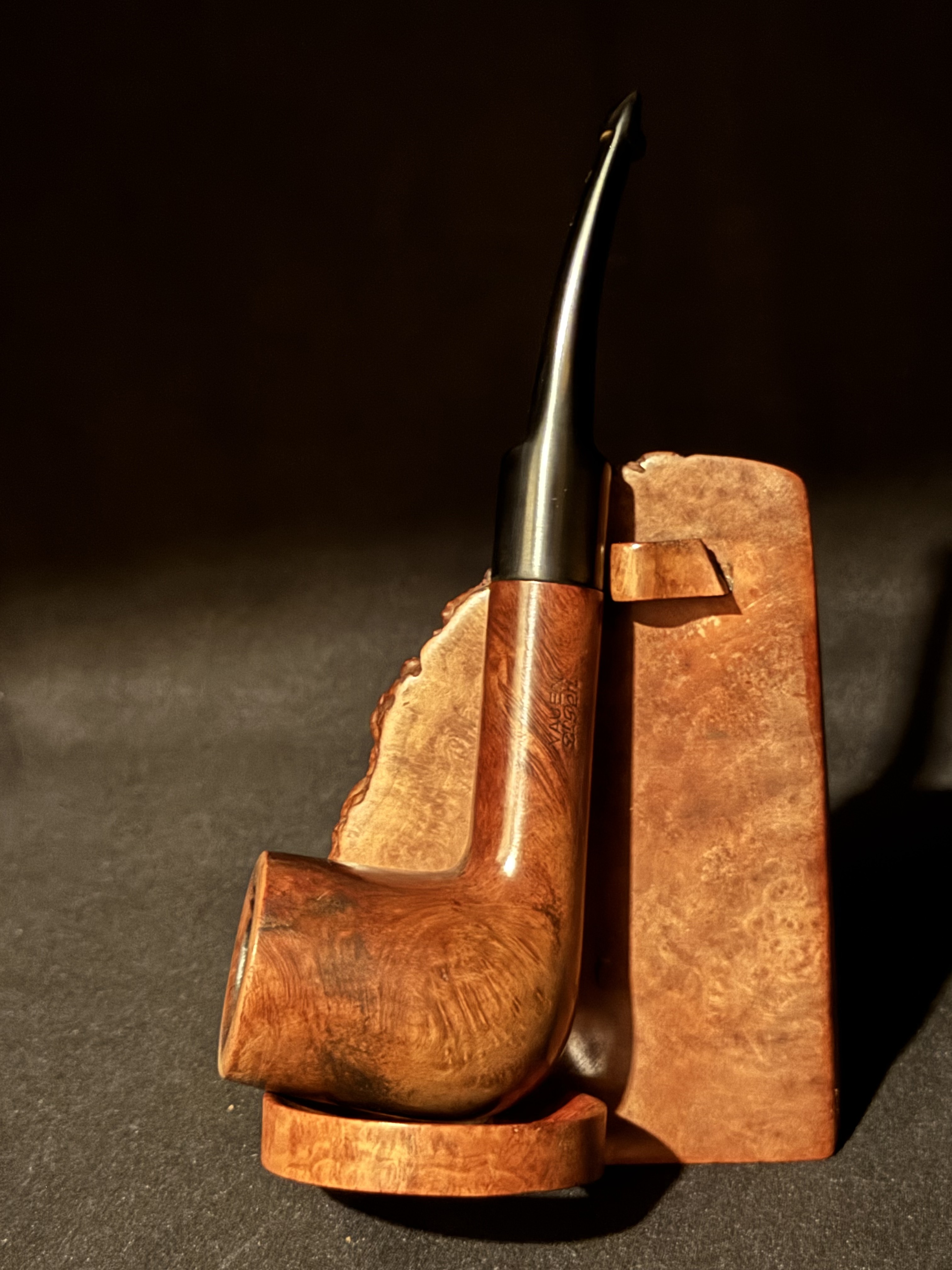 Vauen Dr Perl 6603 Smooth Bent Billiard Estate Pipe 9mm Filter Vulcanite Stem