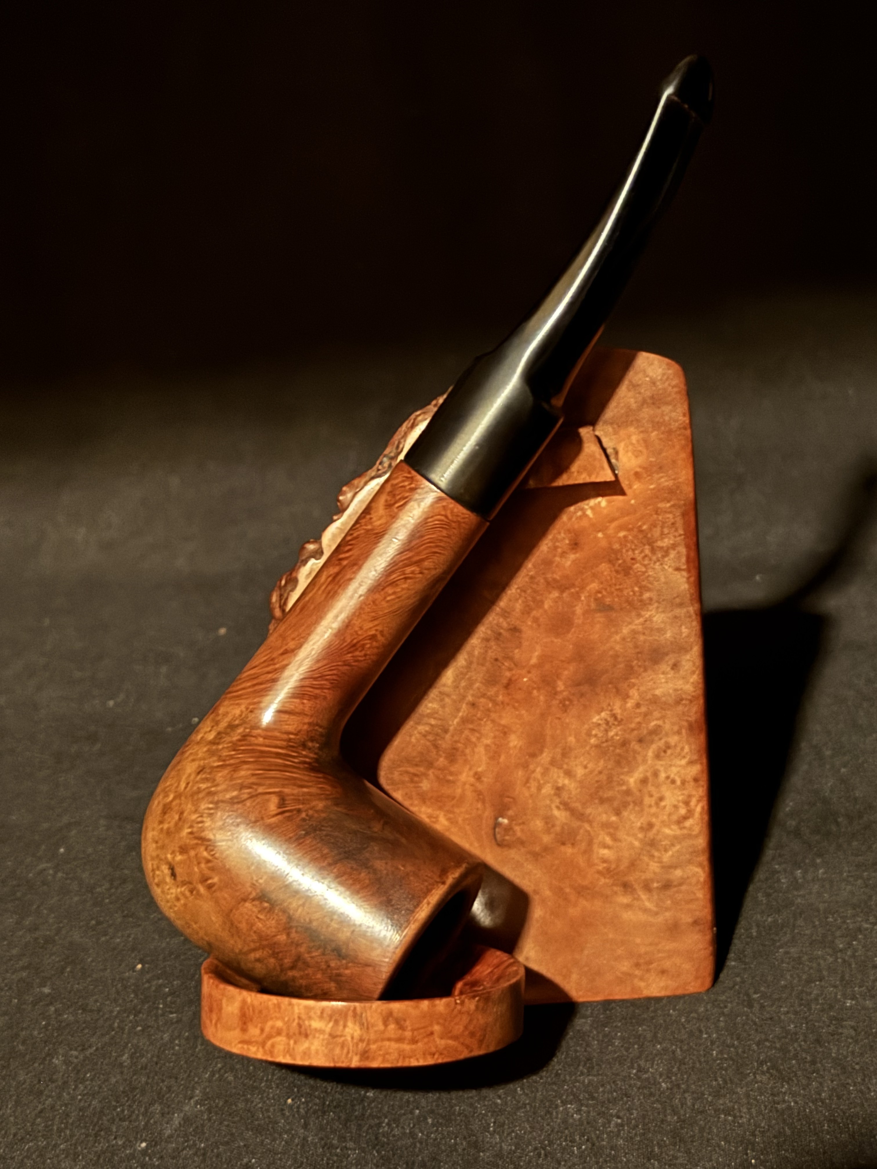 Vauen Dr Perl 6603 Smooth Bent Billiard Estate Pipe 9mm Filter Vulcanite Stem 2