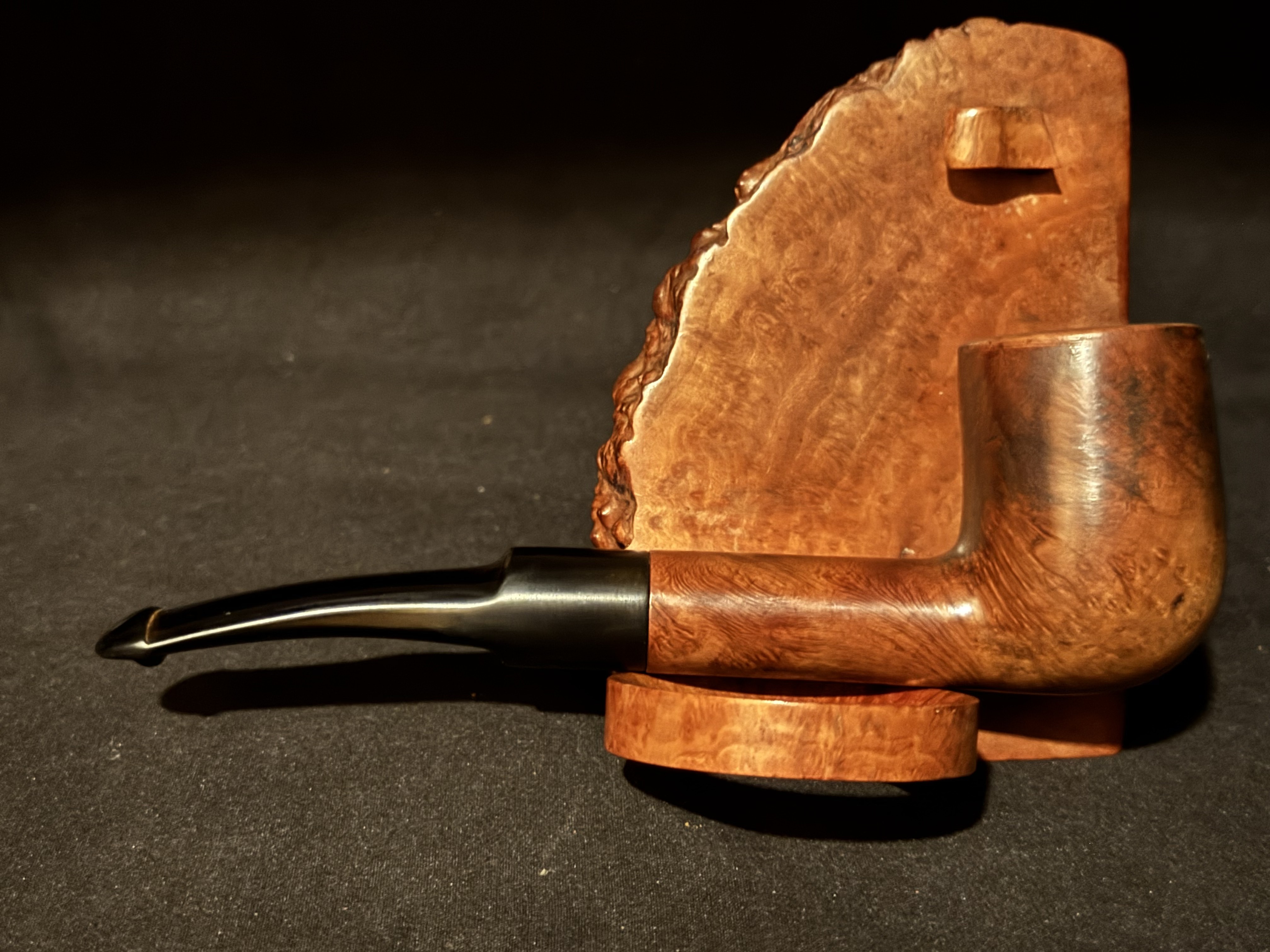 Vauen Dr Perl 6603 Smooth Bent Billiard Estate Pipe 9mm Filter Vulcanite Stem 4