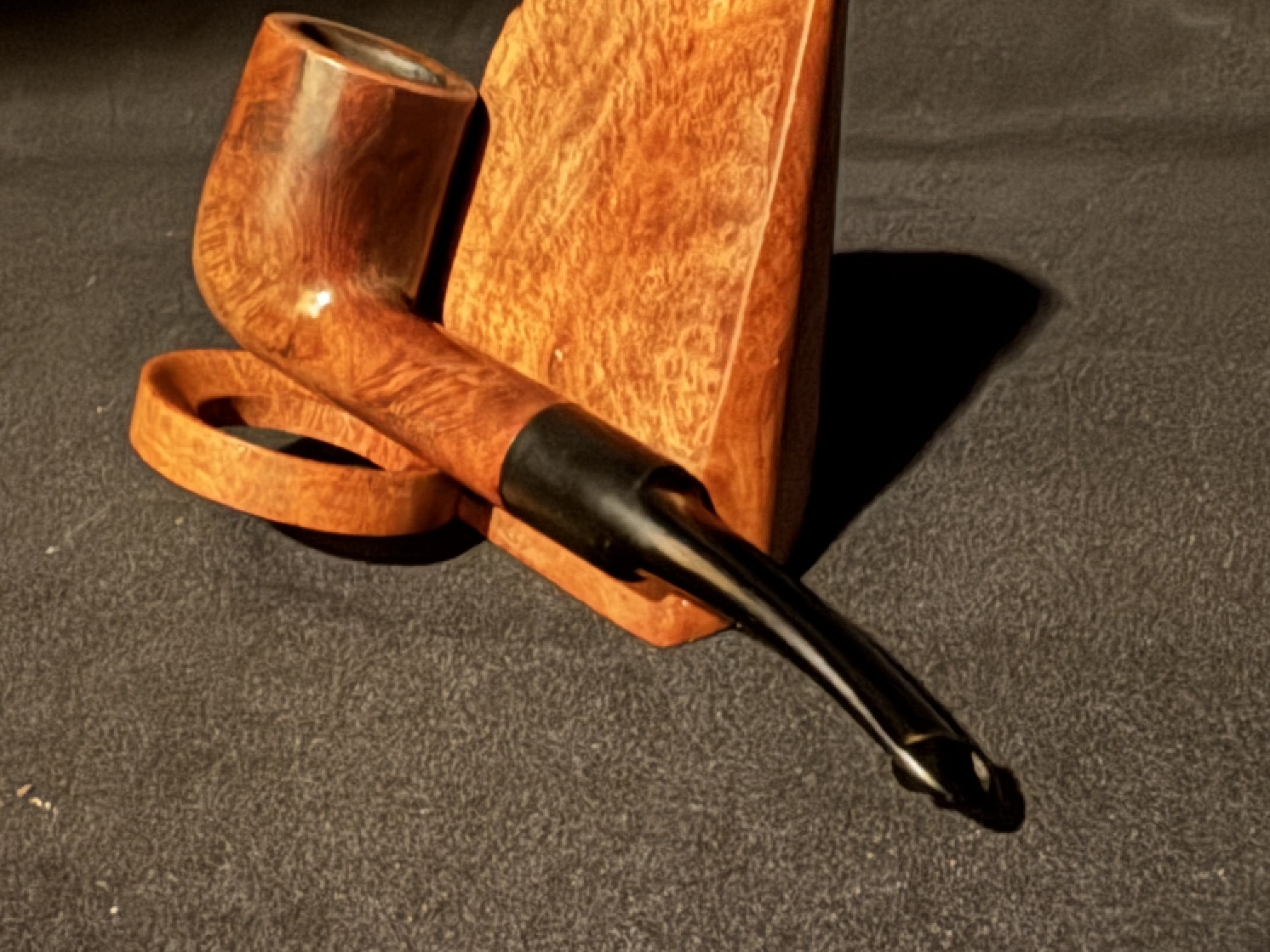 Vauen Dr Perl 6603 Smooth Bent Billiard Estate Pipe 9mm Filter Vulcanite Stem 7