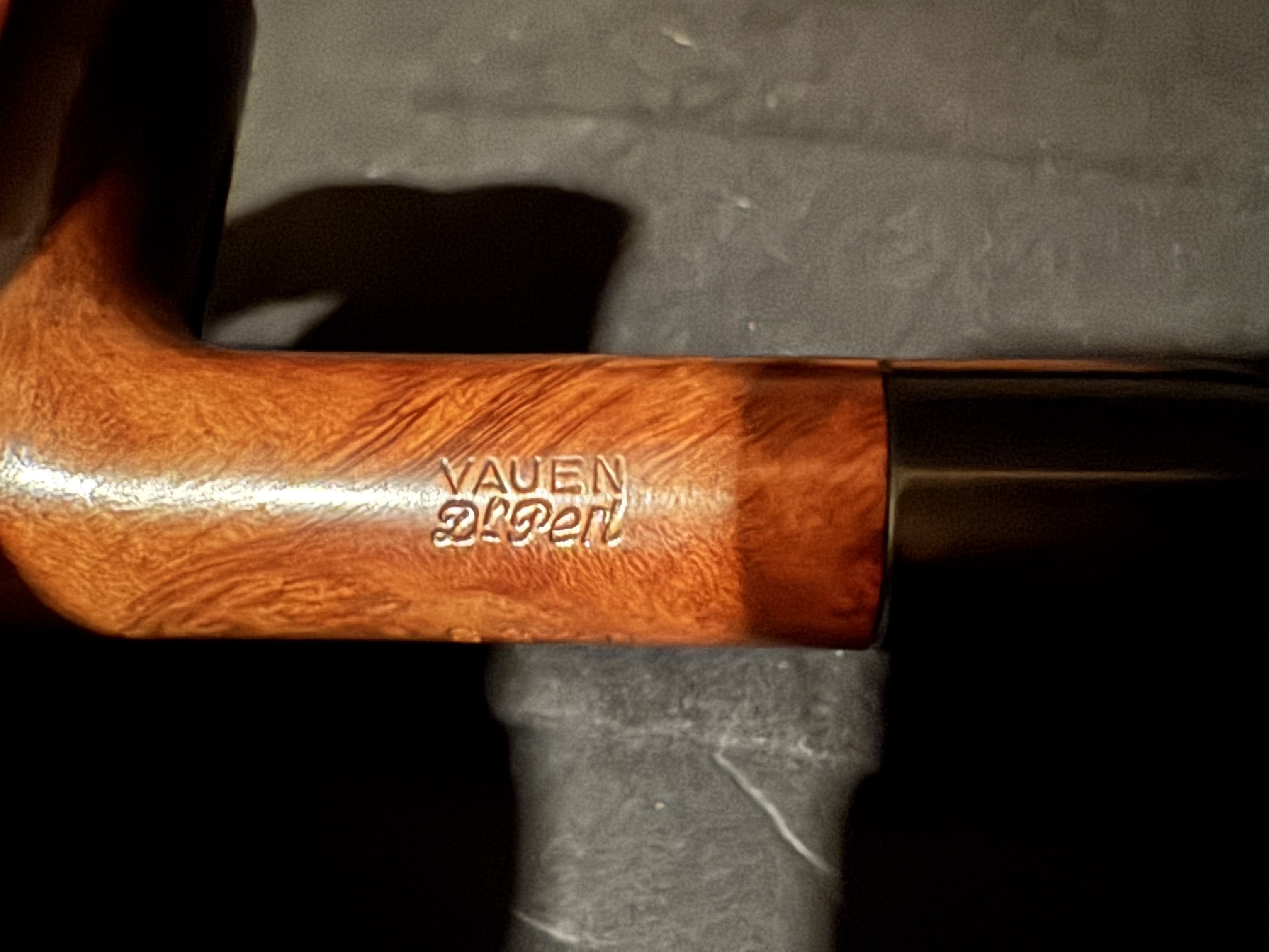 Vauen Dr Perl 6603 Smooth Bent Billiard Estate Pipe 9mm Filter Vulcanite Stem 8