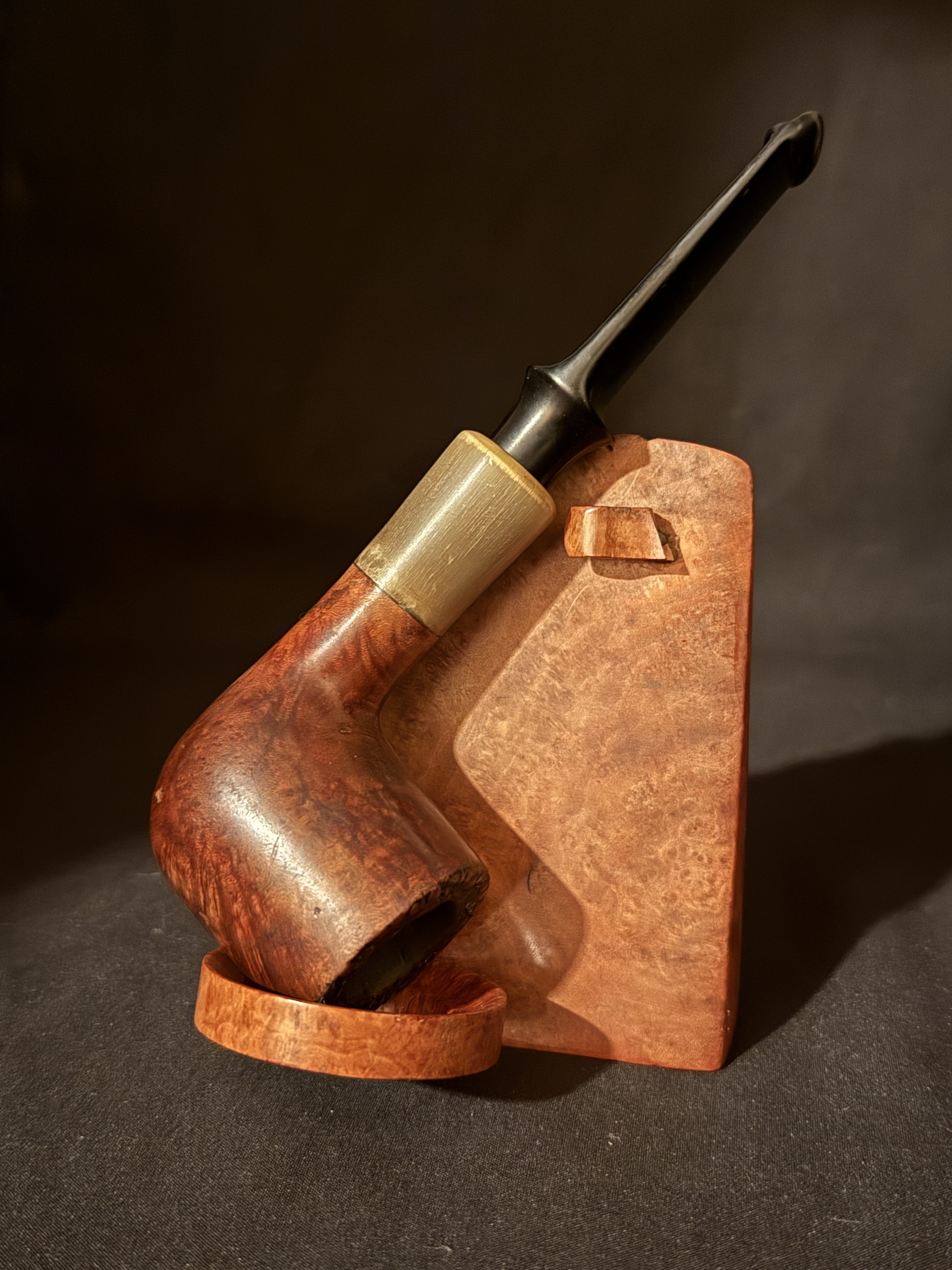 Vauen Dr. Perl Smooth Straight Billiard Estate Pipe, 9mm Filter, Vulcanite Stem 2