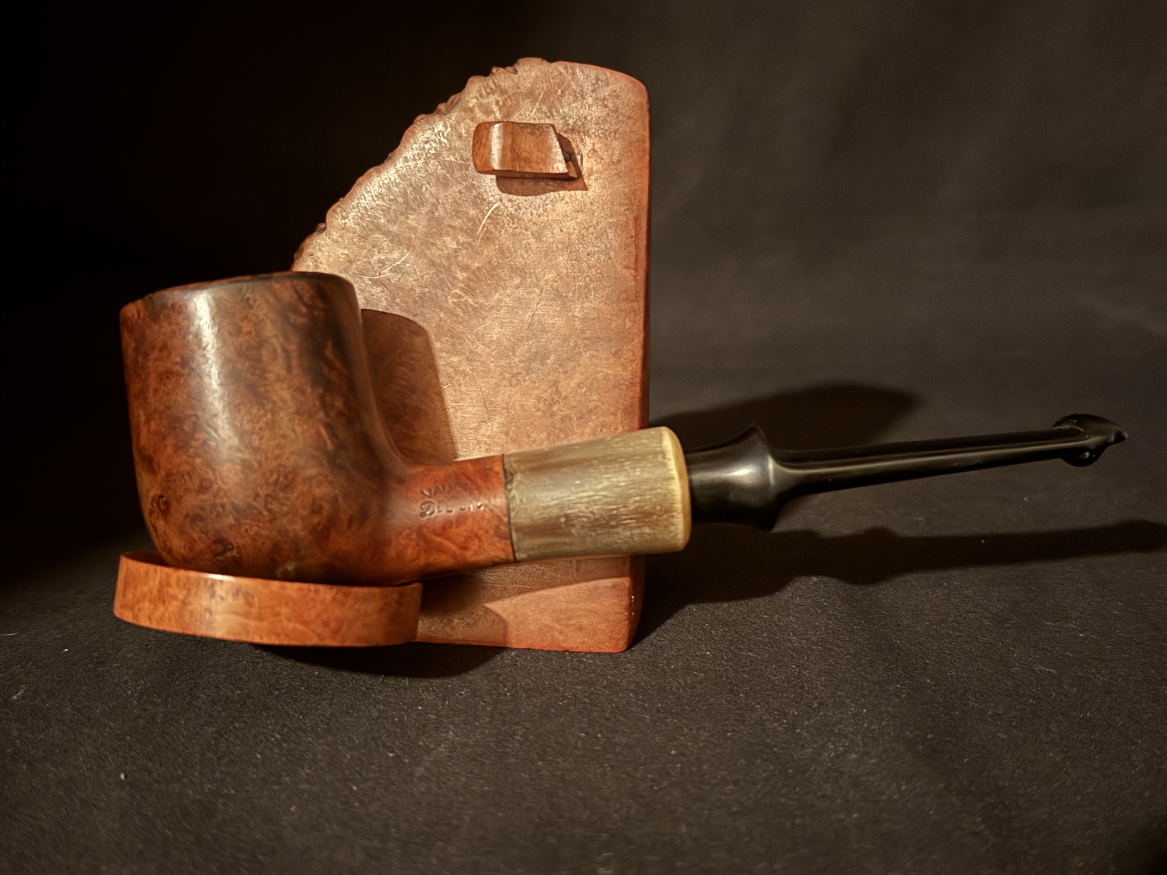 Vauen Dr. Perl Smooth Straight Billiard Estate Pipe, 9mm Filter, Vulcanite Stem 3