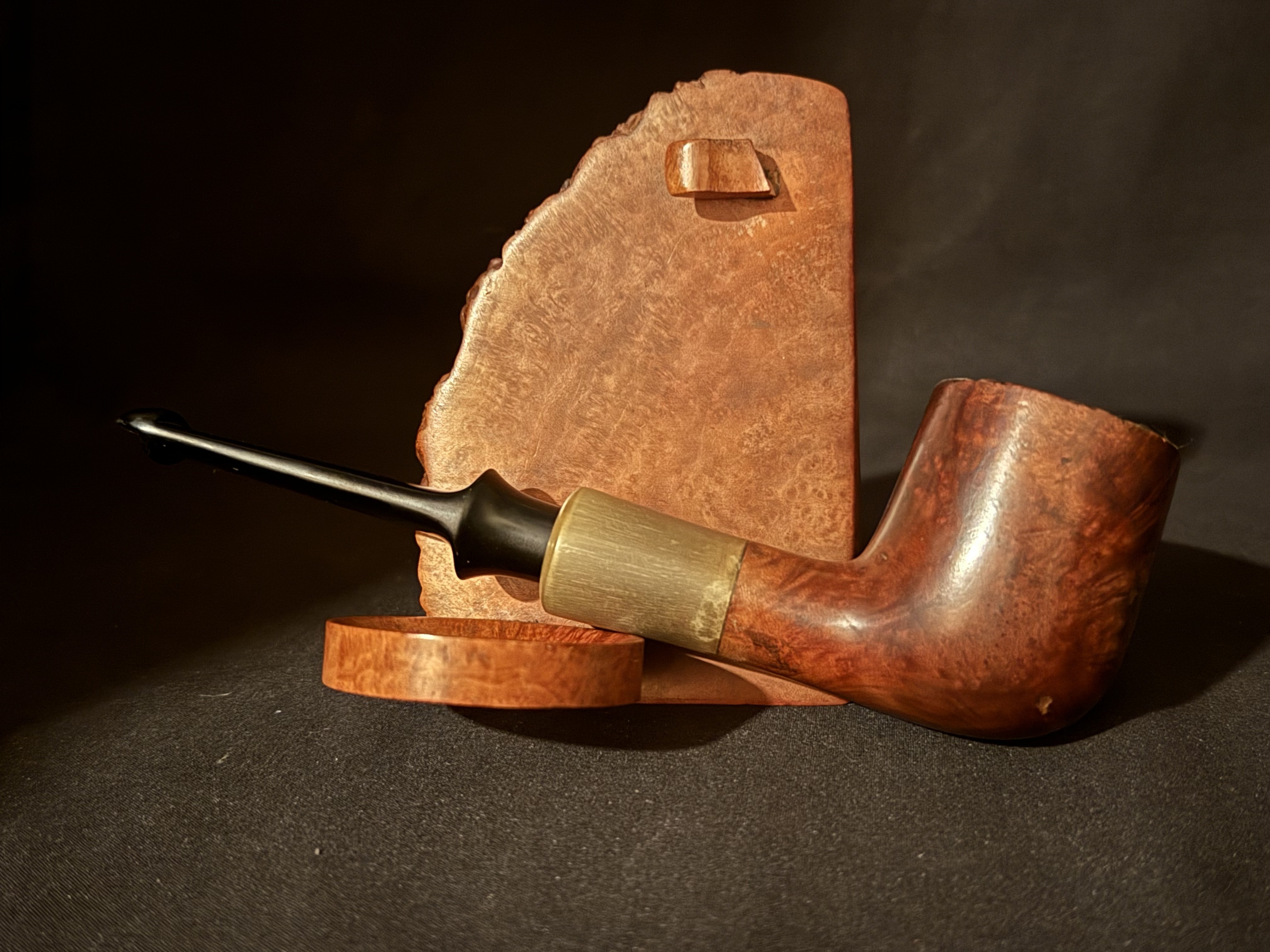 Vauen Dr. Perl Smooth Straight Billiard Estate Pipe, 9mm Filter, Vulcanite Stem 4