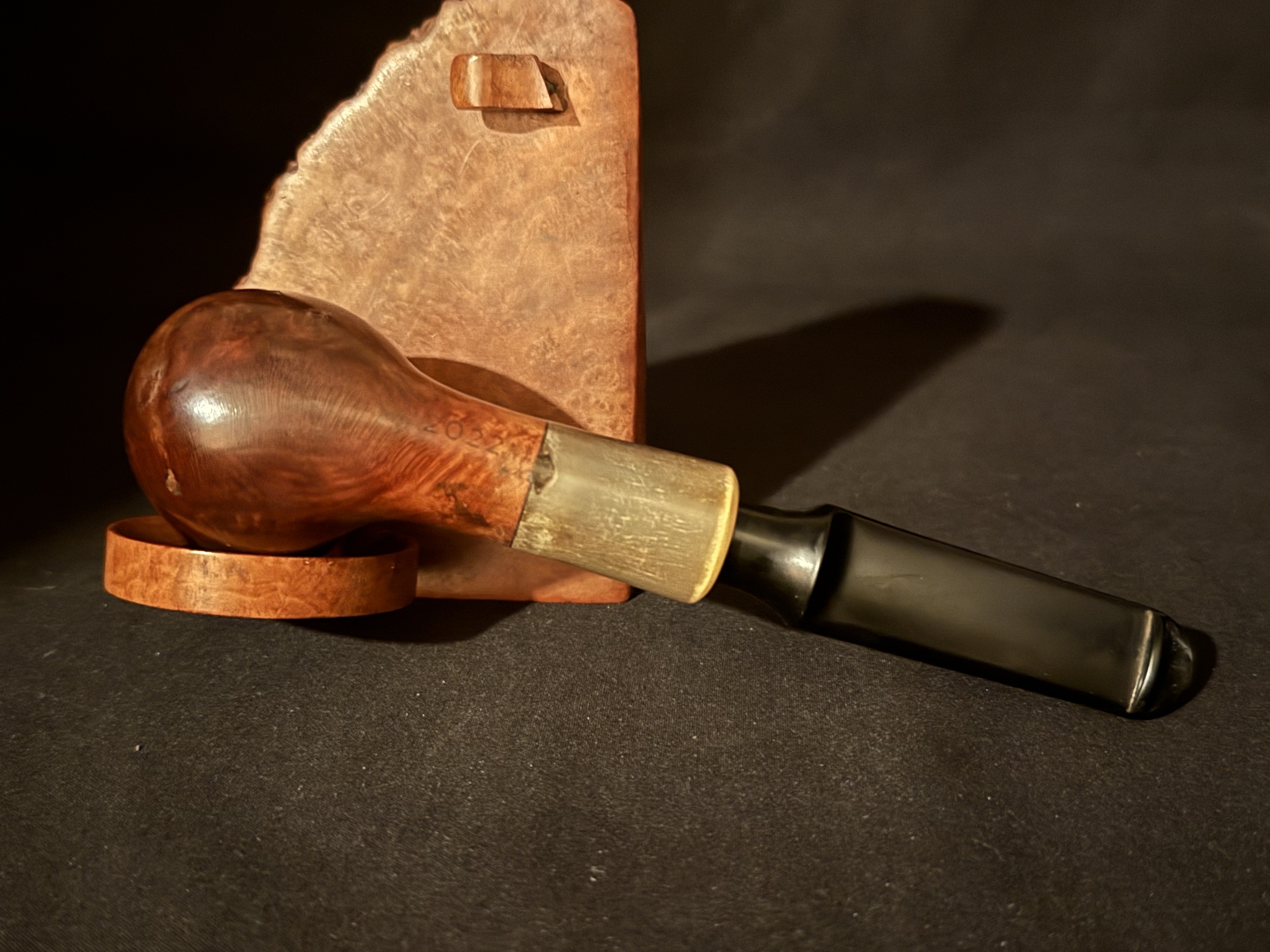 Vauen Dr. Perl Smooth Straight Billiard Estate Pipe, 9mm Filter, Vulcanite Stem 6