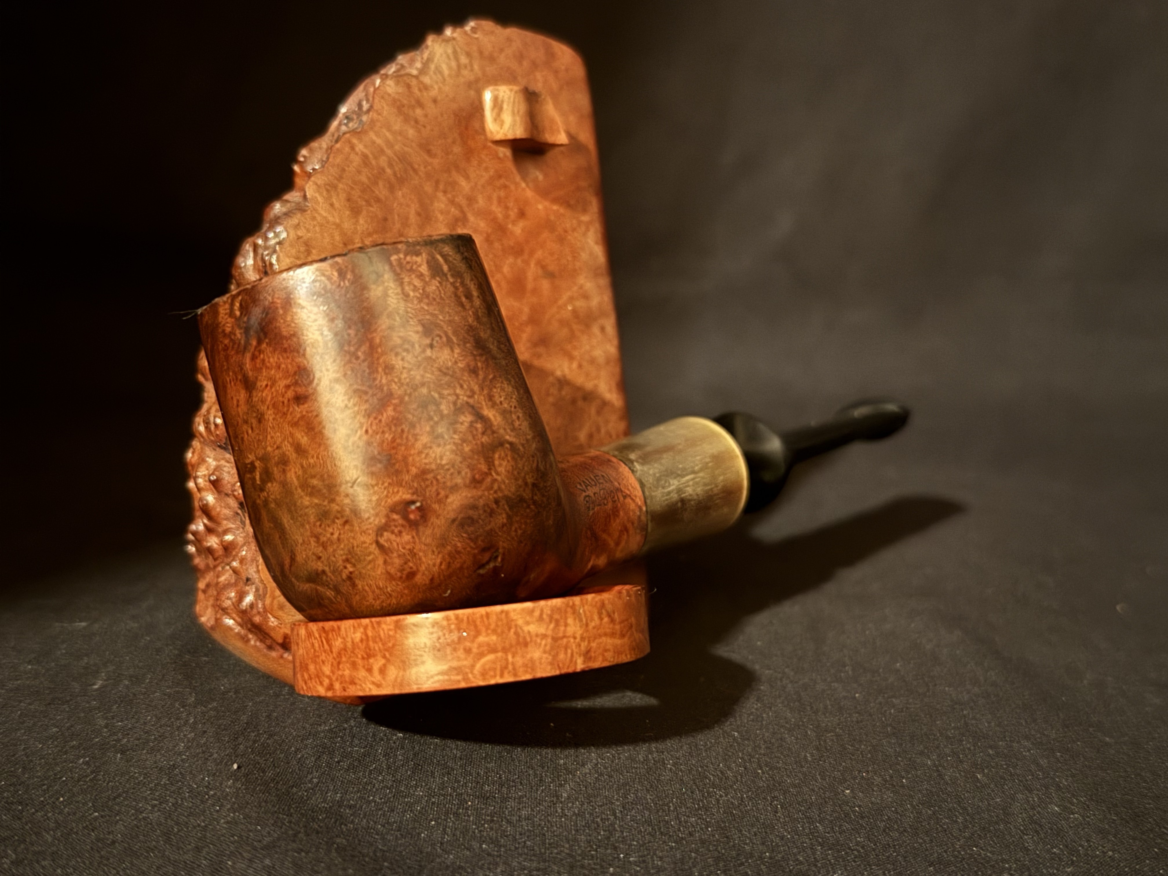 Vauen Dr. Perl Smooth Straight Billiard Estate Pipe, 9mm Filter, Vulcanite Stem 7