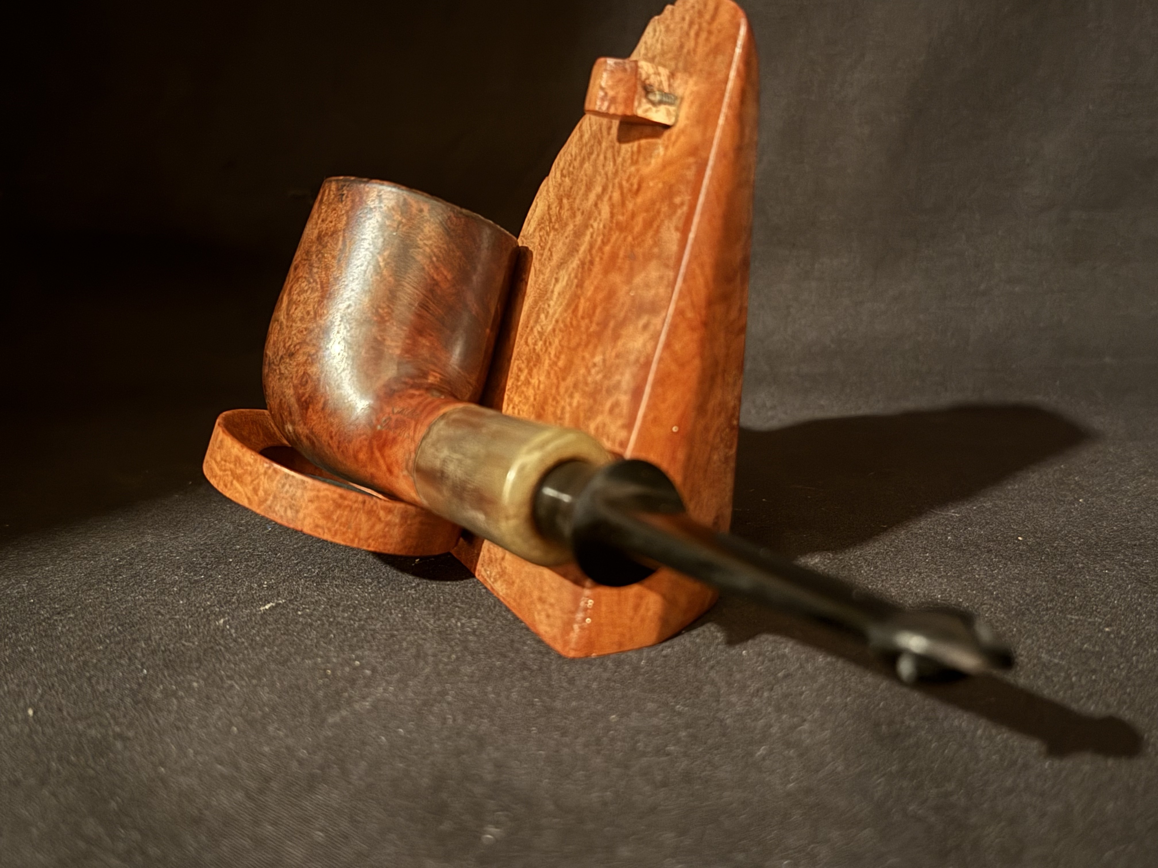 Vauen Dr. Perl Smooth Straight Billiard Estate Pipe, 9mm Filter, Vulcanite Stem 8