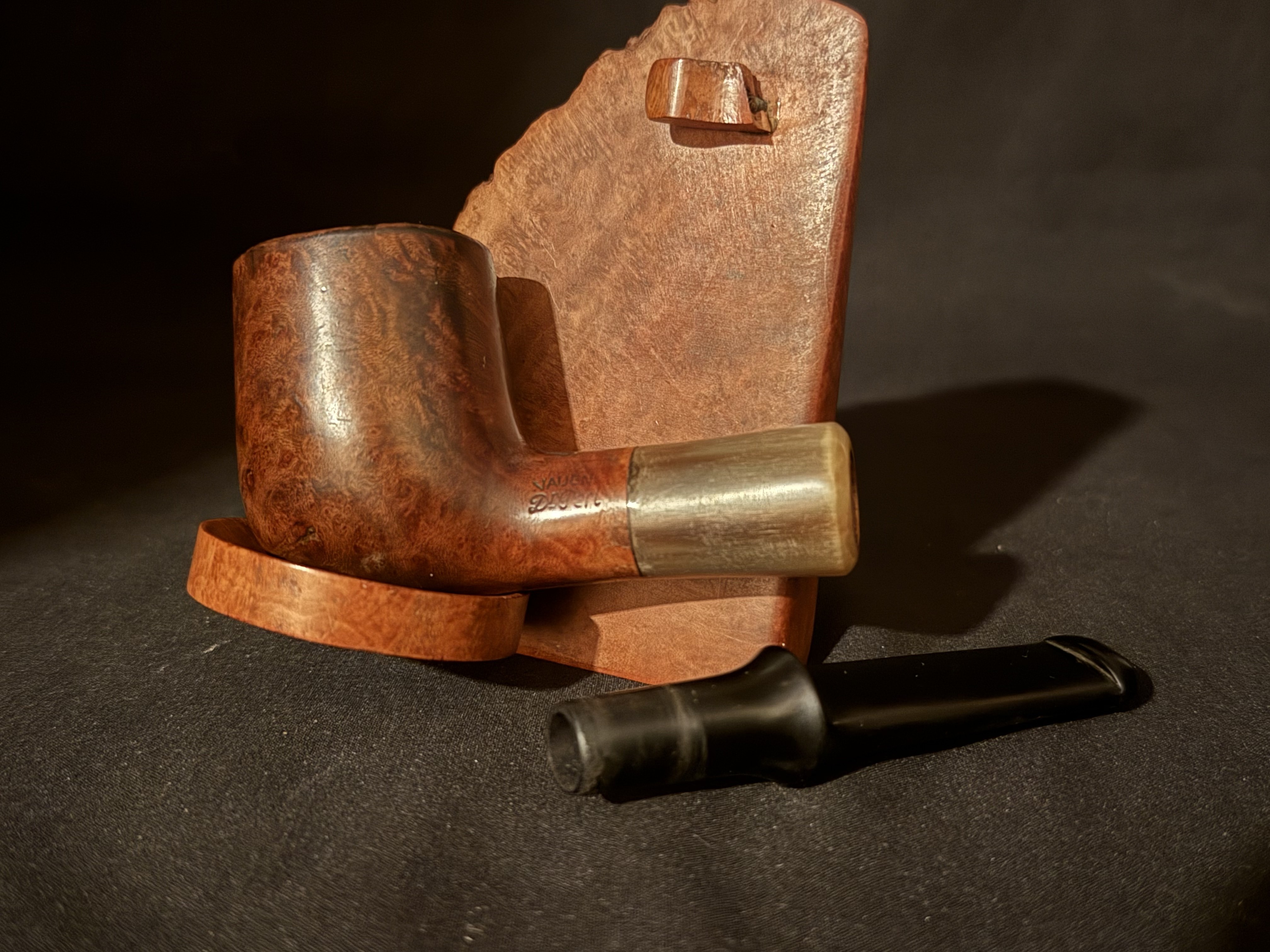Vauen Dr. Perl Smooth Straight Billiard Estate Pipe, 9mm Filter, Vulcanite Stem 9