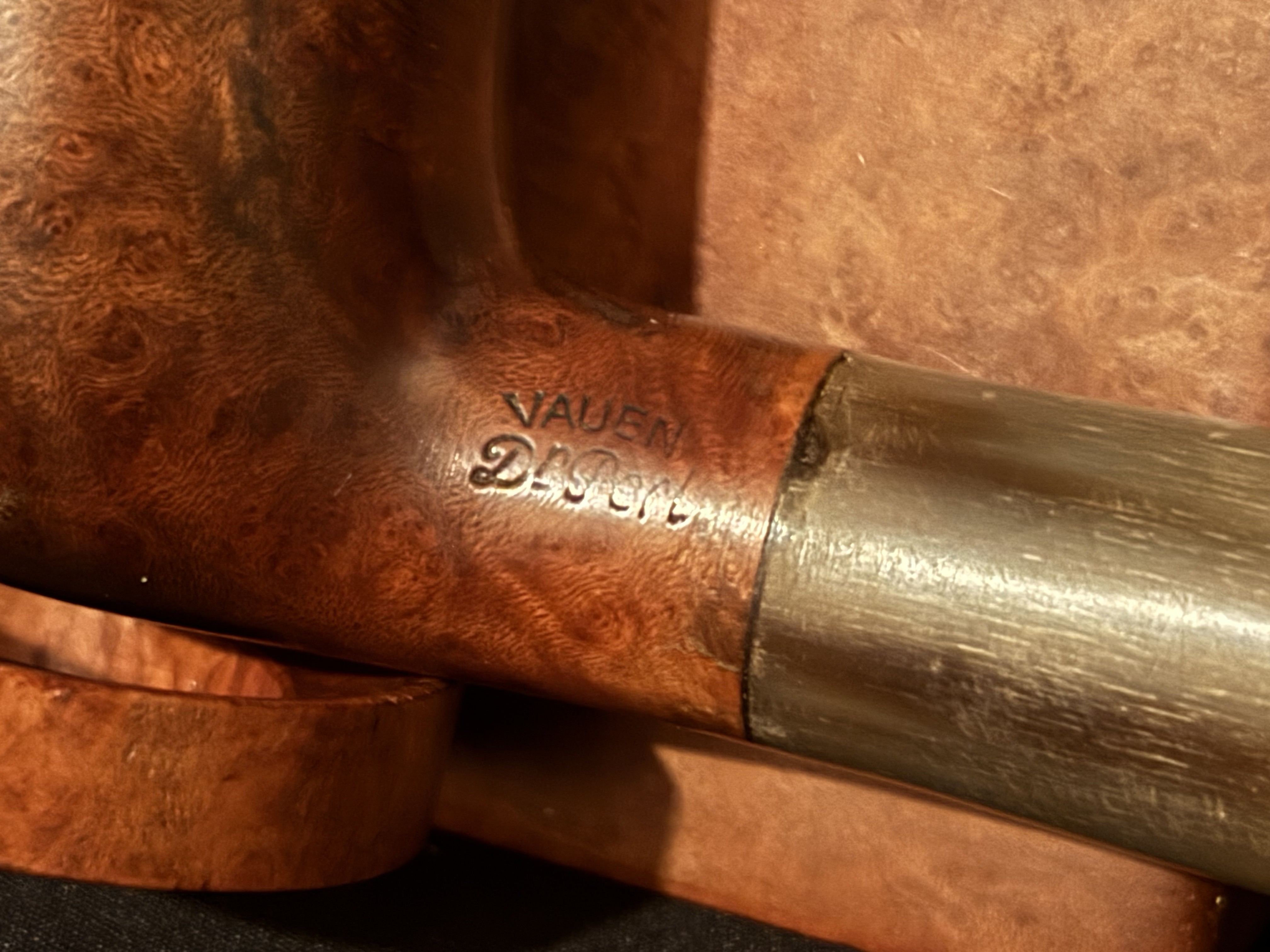 Vauen Dr. Perl Smooth Straight Billiard Estate Pipe, 9mm Filter, Vulcanite Stem 10