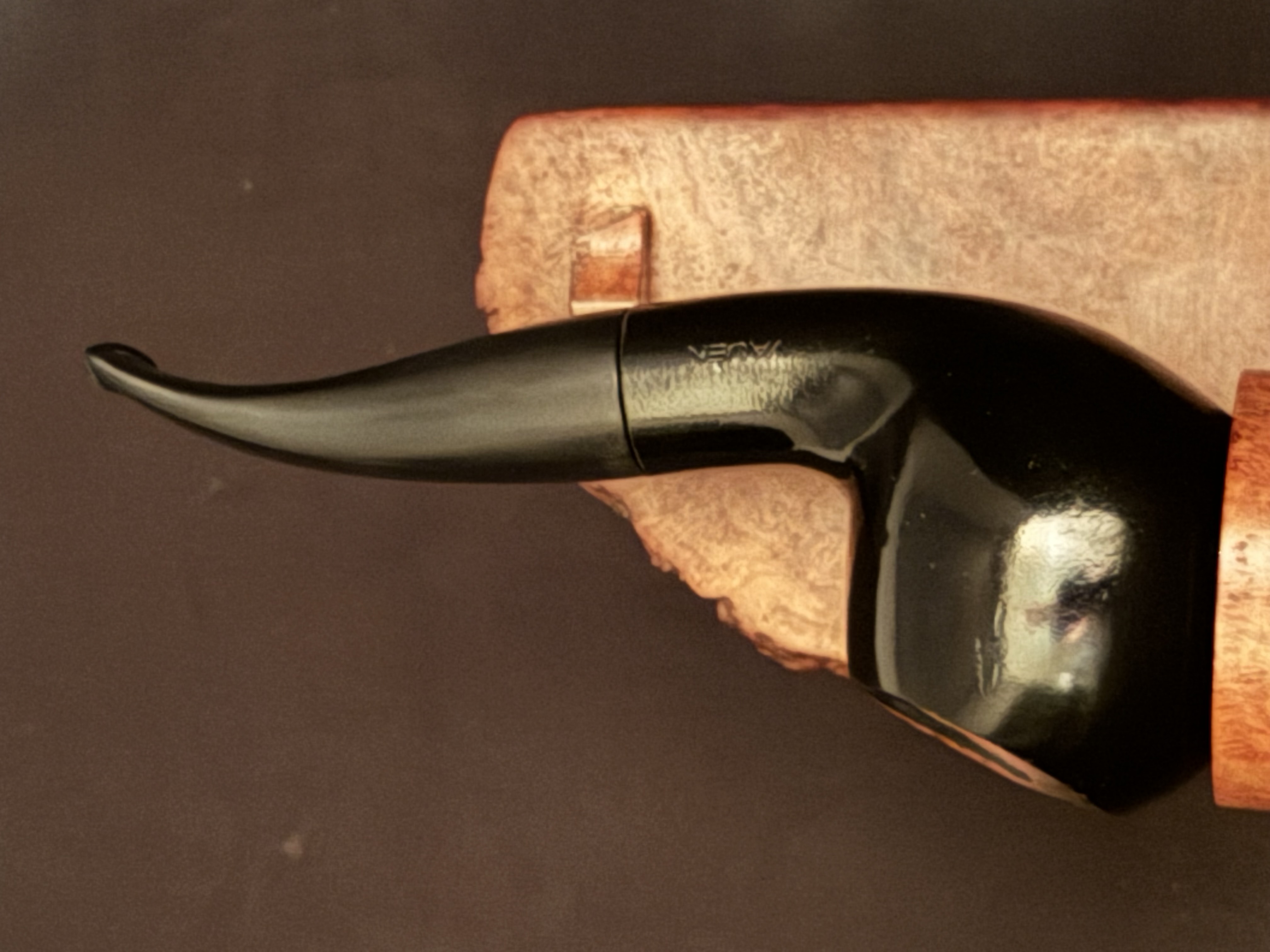 Vauen 1838 Black Apple 9mm Vulcanite Estate Pipe