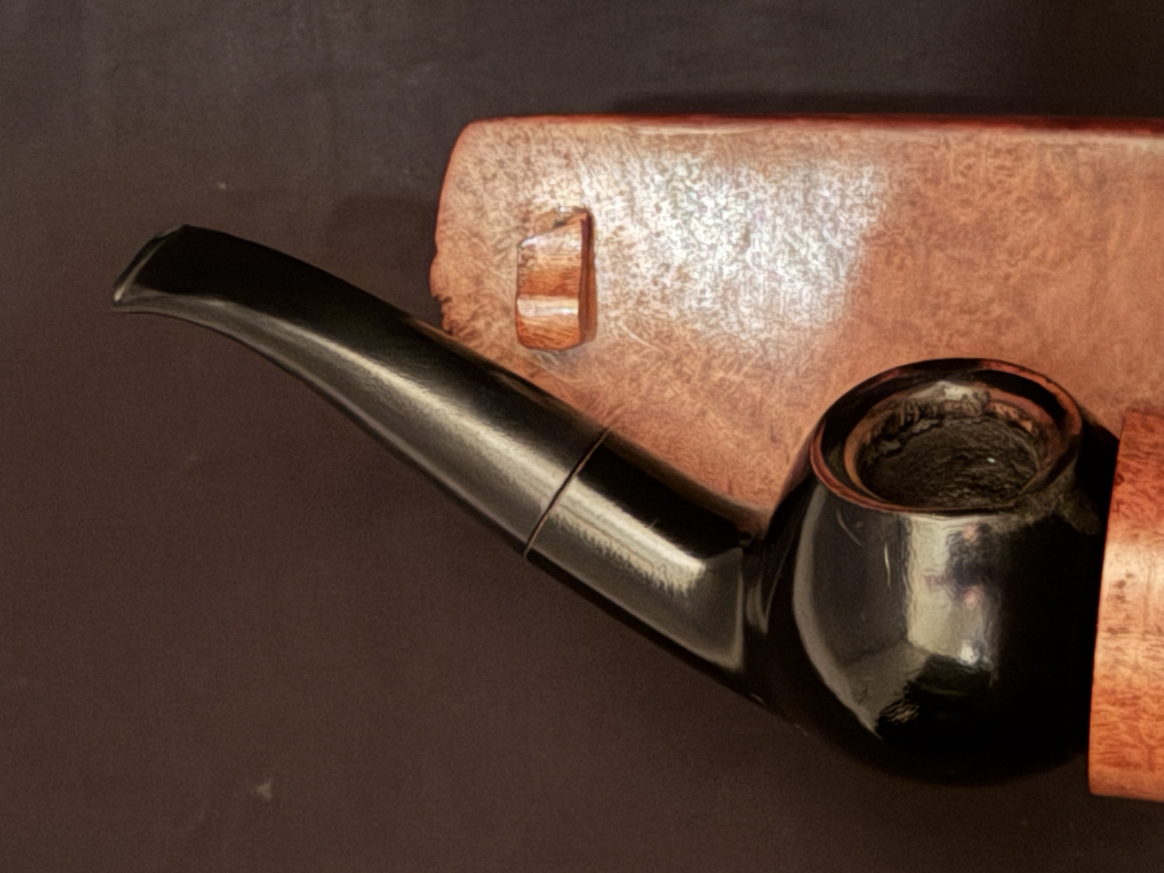 Vauen 1838 Black Apple 9mm Vulcanite Estate Pipe 2