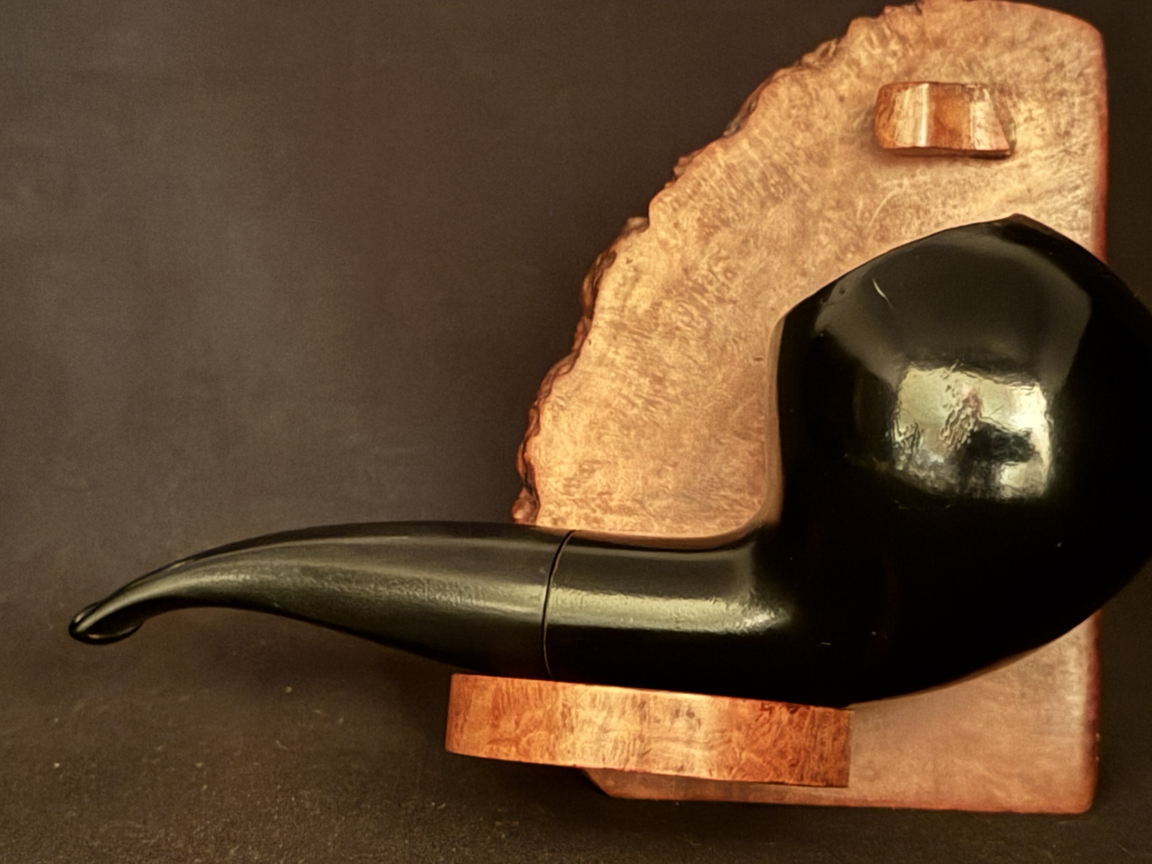 Vauen 1838 Black Apple 9mm Vulcanite Estate Pipe 4