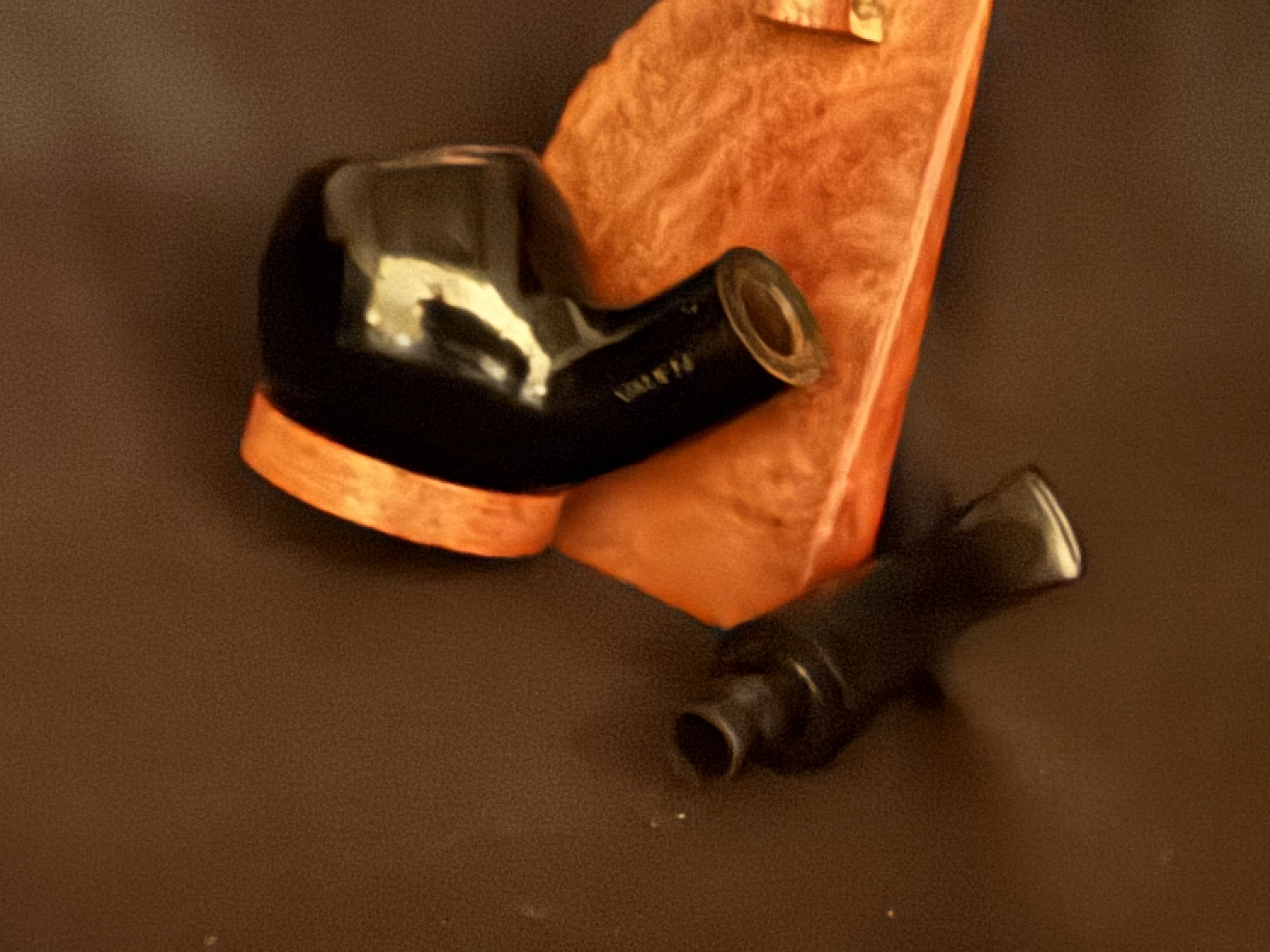 Vauen 1838 Black Apple 9mm Vulcanite Estate Pipe 9