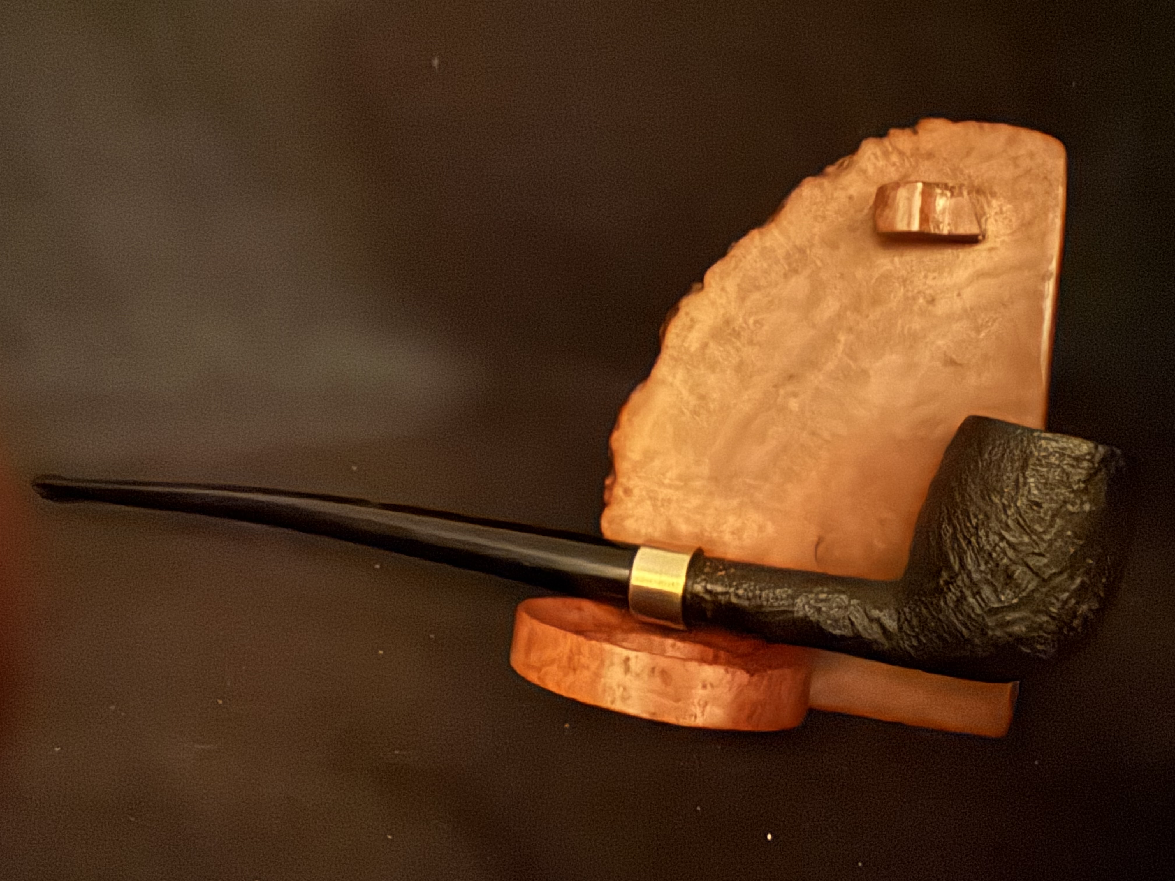 Vauen Dr Perl 80 Sandblast Straight Churchwarden Vulcanite Saddle Stem Estate Pipe 7