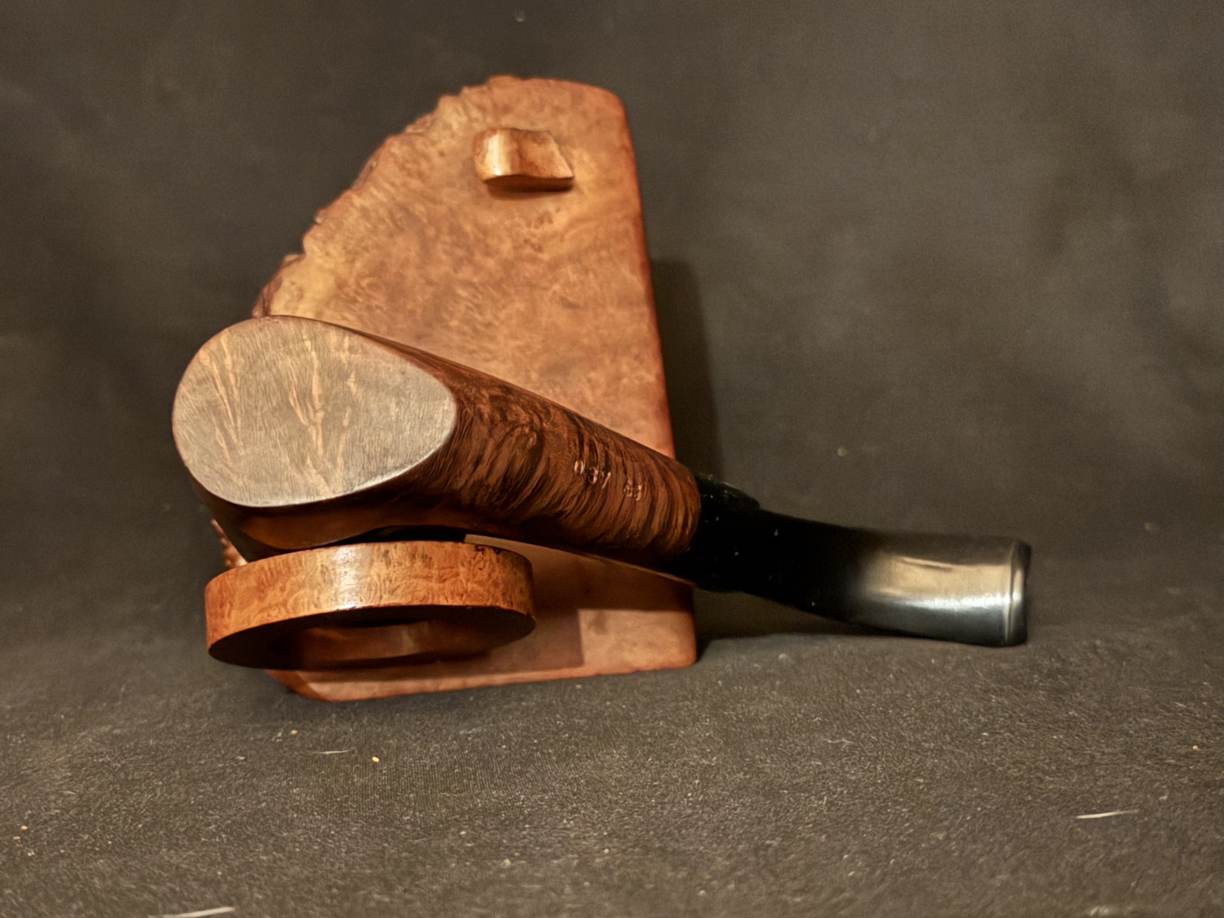 Vauen Luxus 037 Smooth Bent Dublin Sitter Estate Pipe with Vulcanite Saddle Stem and 9mm Filter 7
