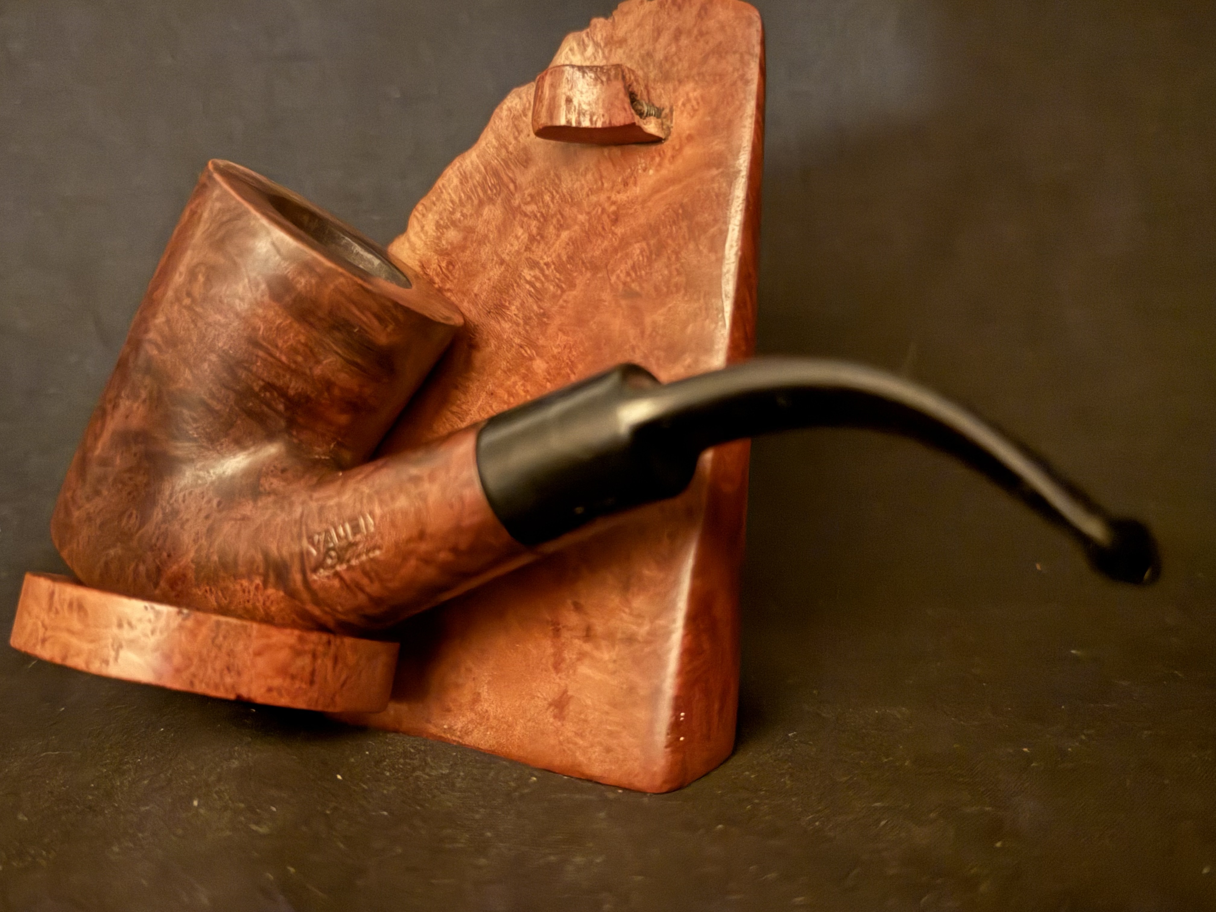 Vauen Luxus 037 Smooth Bent Dublin Sitter Estate Pipe with Vulcanite Saddle Stem and 9mm Filter 9
