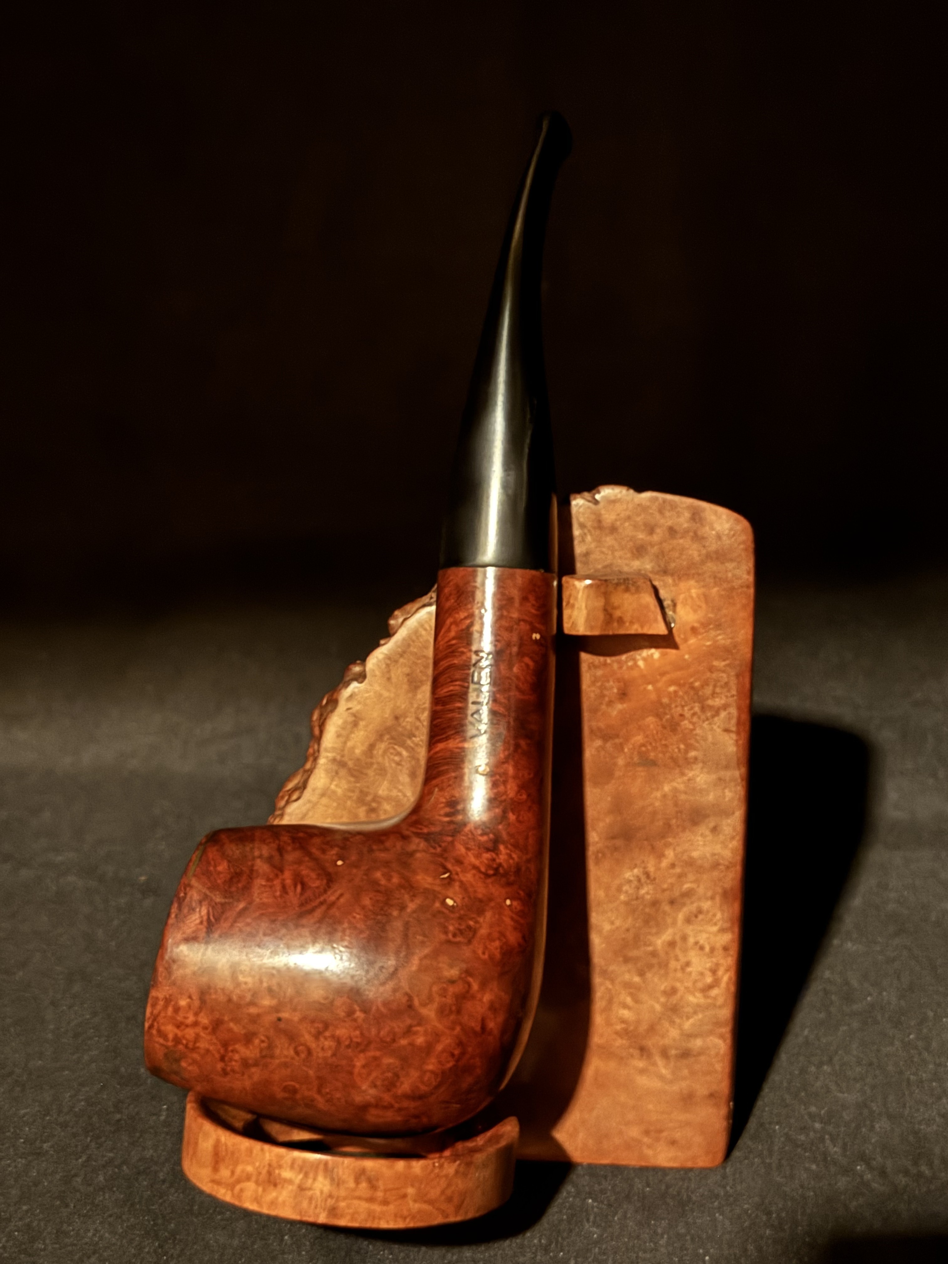 Vauen Straight Billiard 43 Smooth Briar Estate Pipe, 9mm Filter, Vertical Grain 2