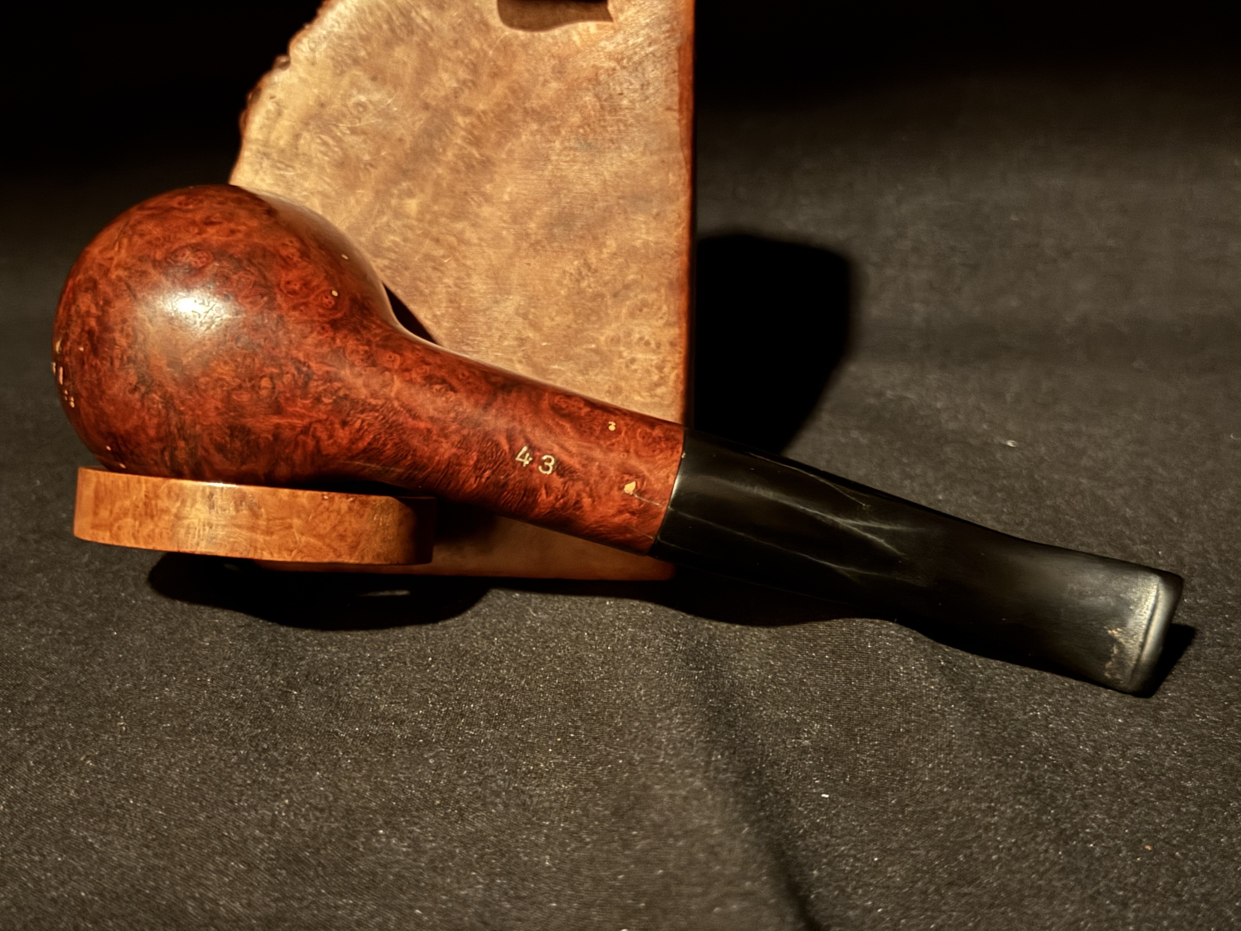 Vauen Straight Billiard 43 Smooth Briar Estate Pipe, 9mm Filter, Vertical Grain 6