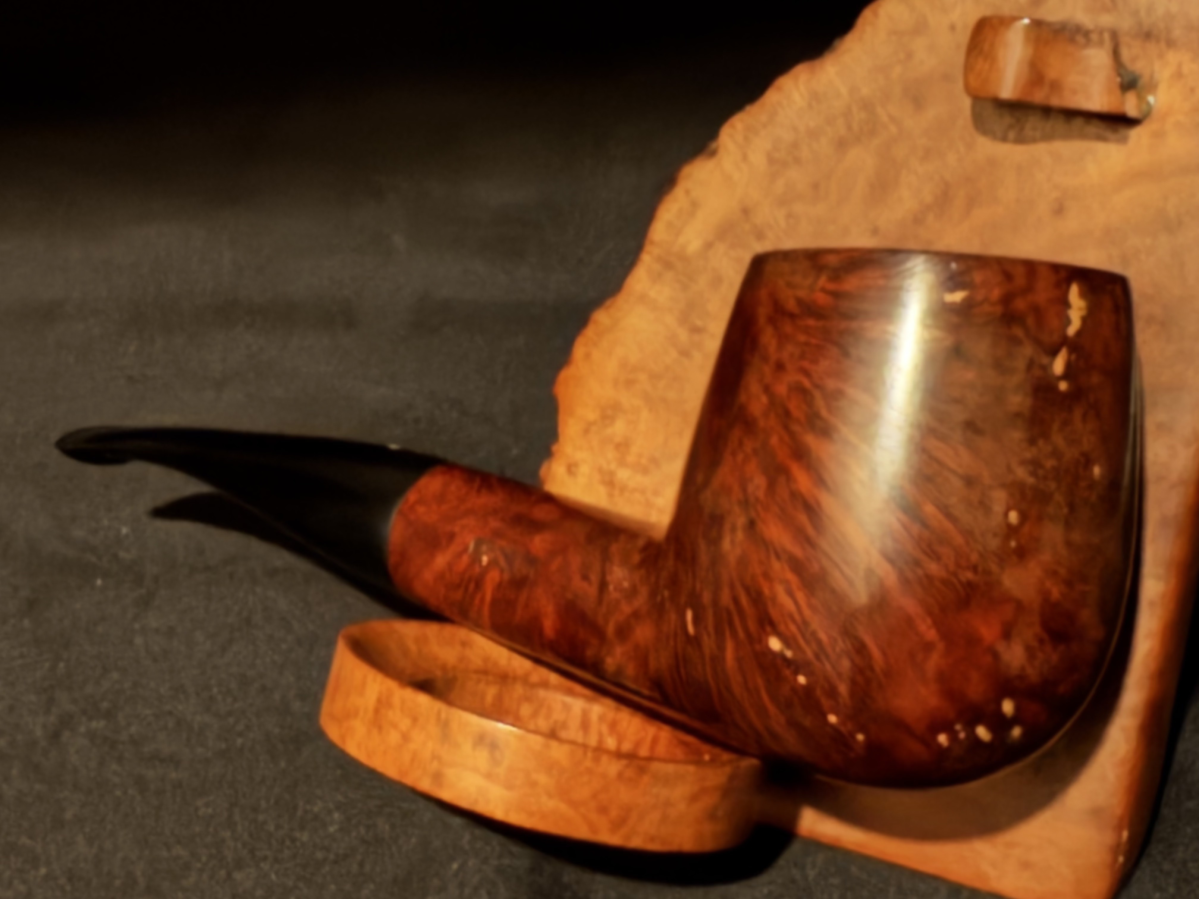 Vauen Straight Billiard 43 Smooth Briar Estate Pipe, 9mm Filter, Vertical Grain 7
