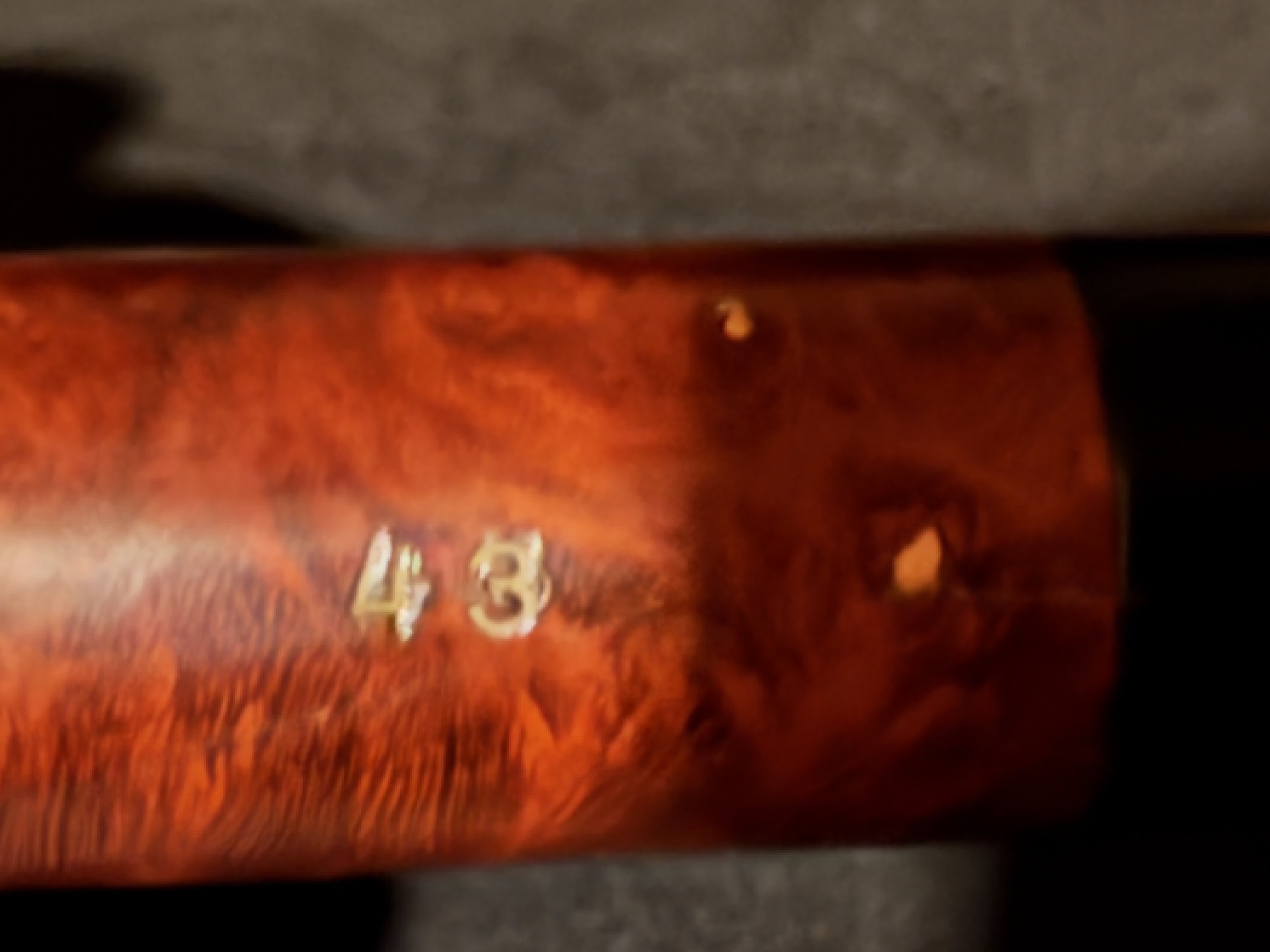 Vauen Straight Billiard 43 Smooth Briar Estate Pipe, 9mm Filter, Vertical Grain 10