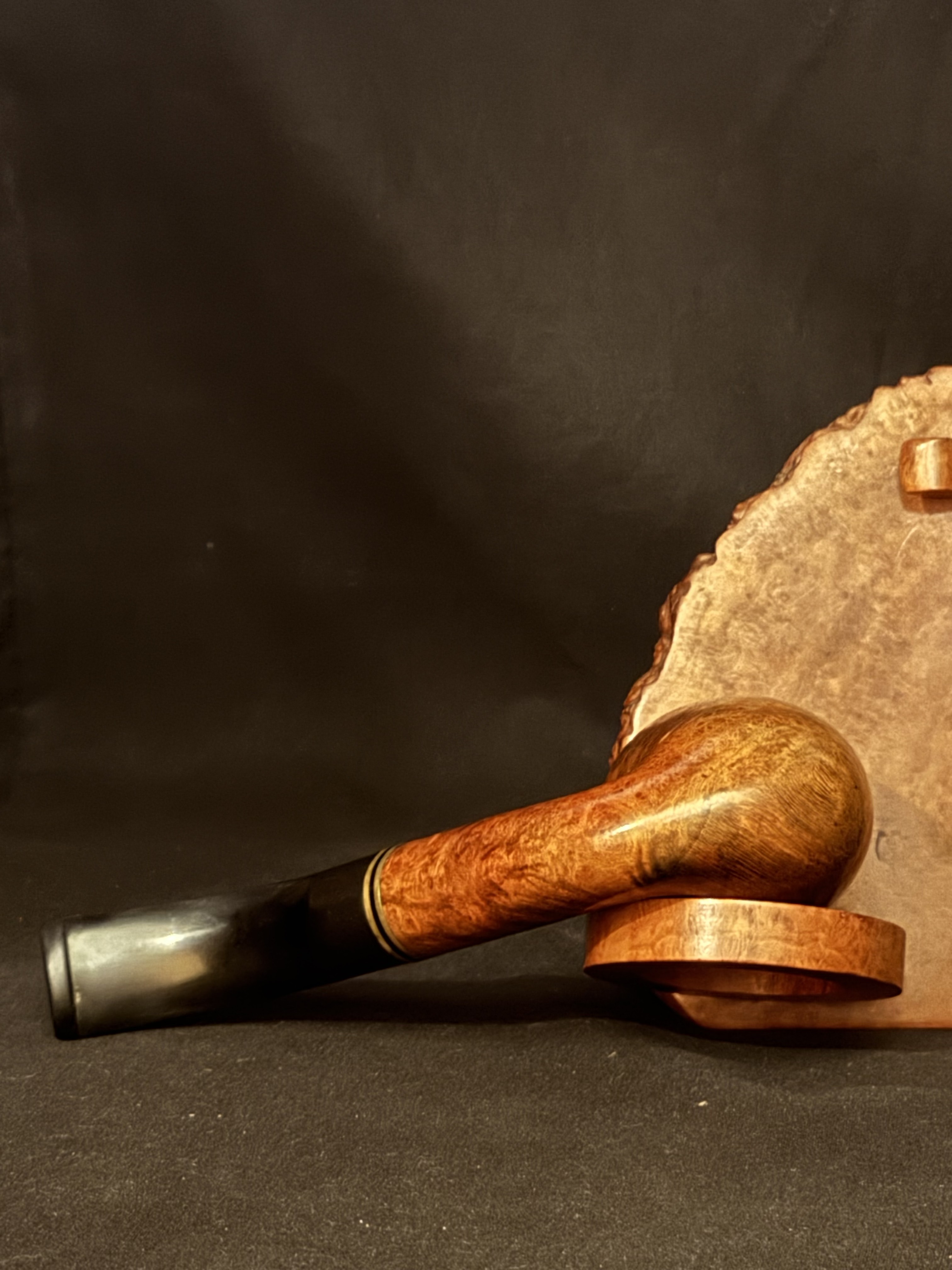 Venini Smooth Bent Dublin Vulcanite Saddle Stem Estate Pipe, 9mm Filter 6