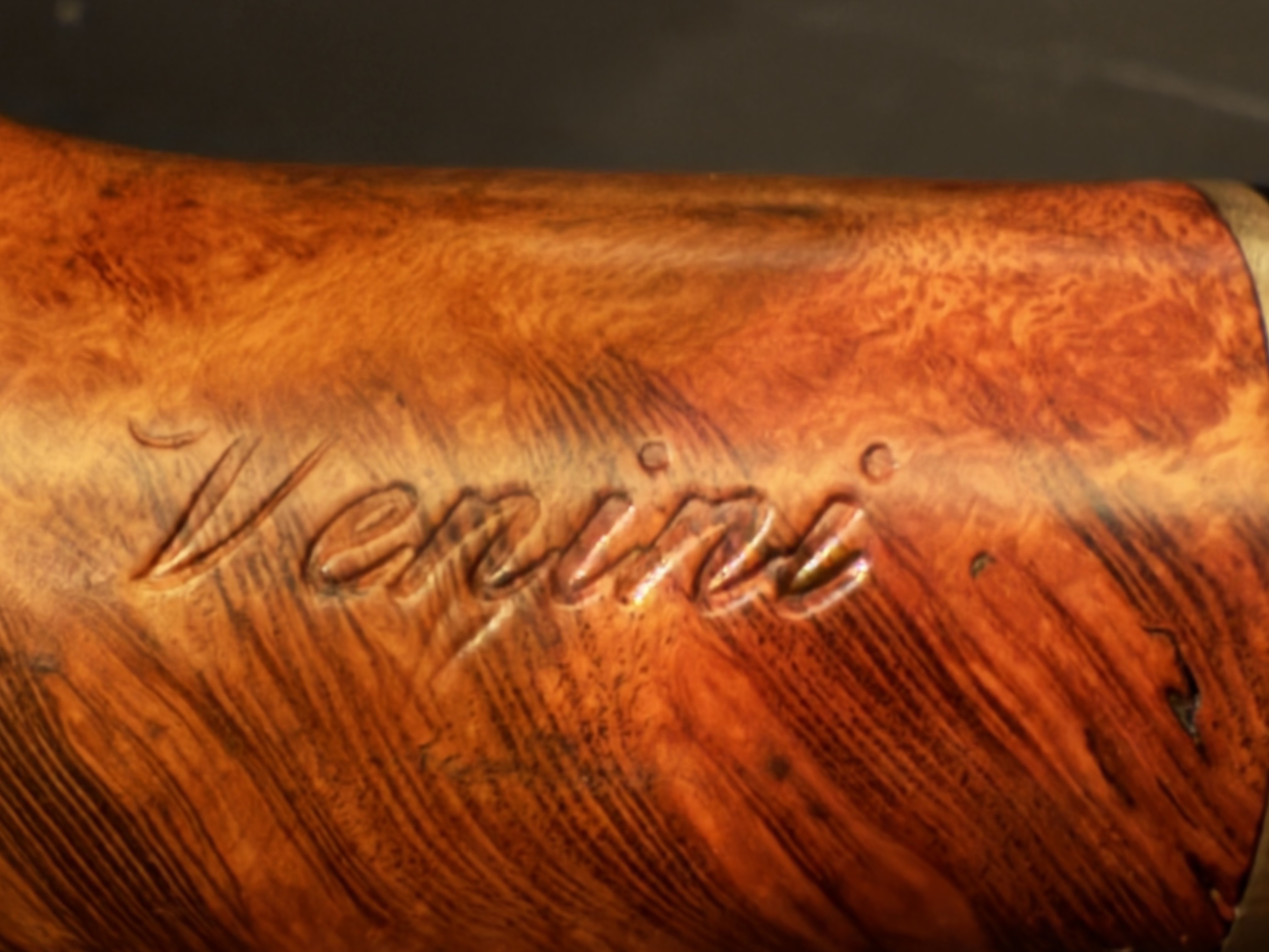 Venini Smooth Bent Dublin Vulcanite Saddle Stem Estate Pipe, 9mm Filter 10
