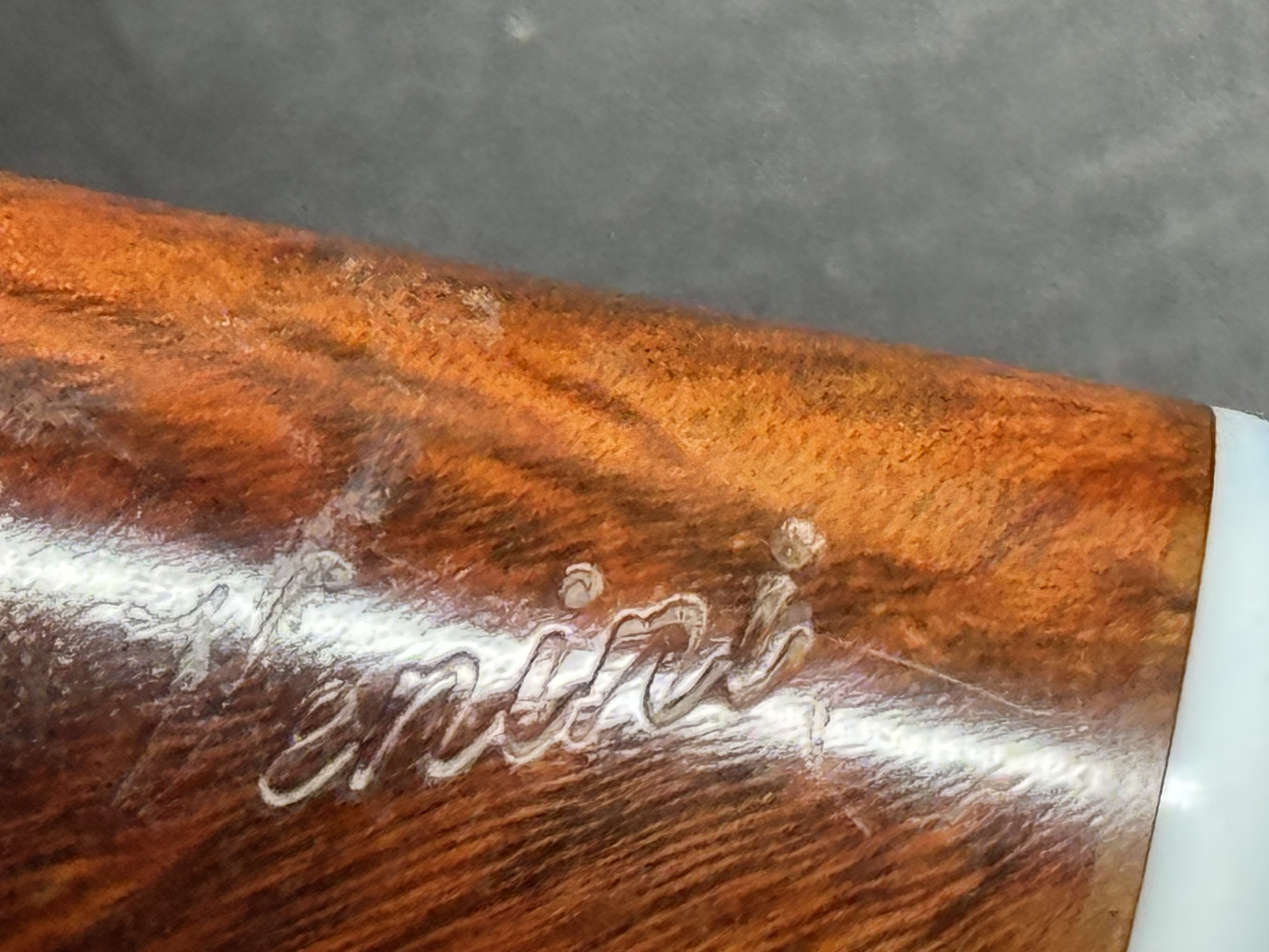 Venini White Band Smooth Bent Apple Estate Pipe - Vintage Briar 10