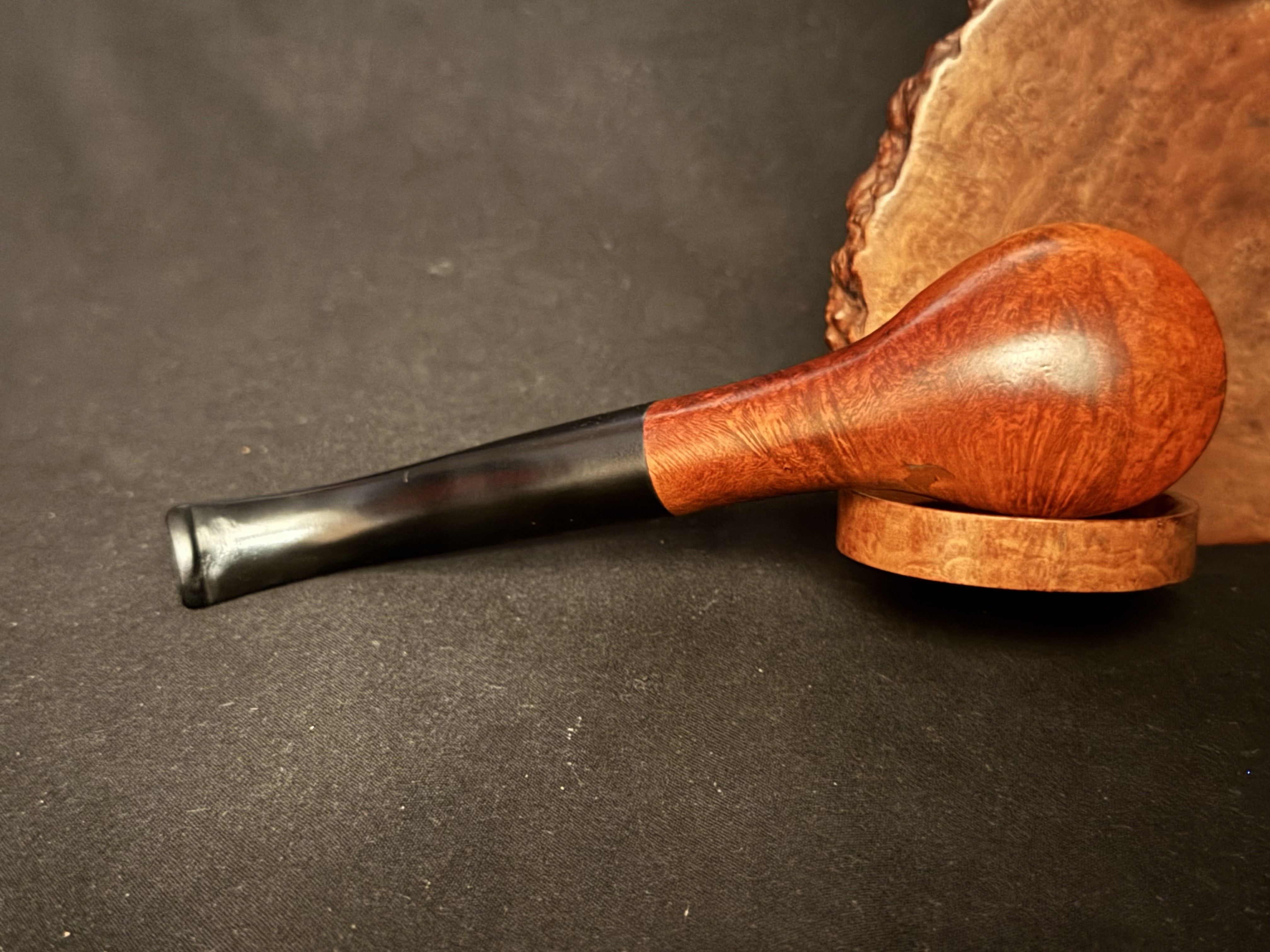Verona Smooth Bent Volcano Estate Briar Pipe, Vulcanite Stem, 9mm Filter 6