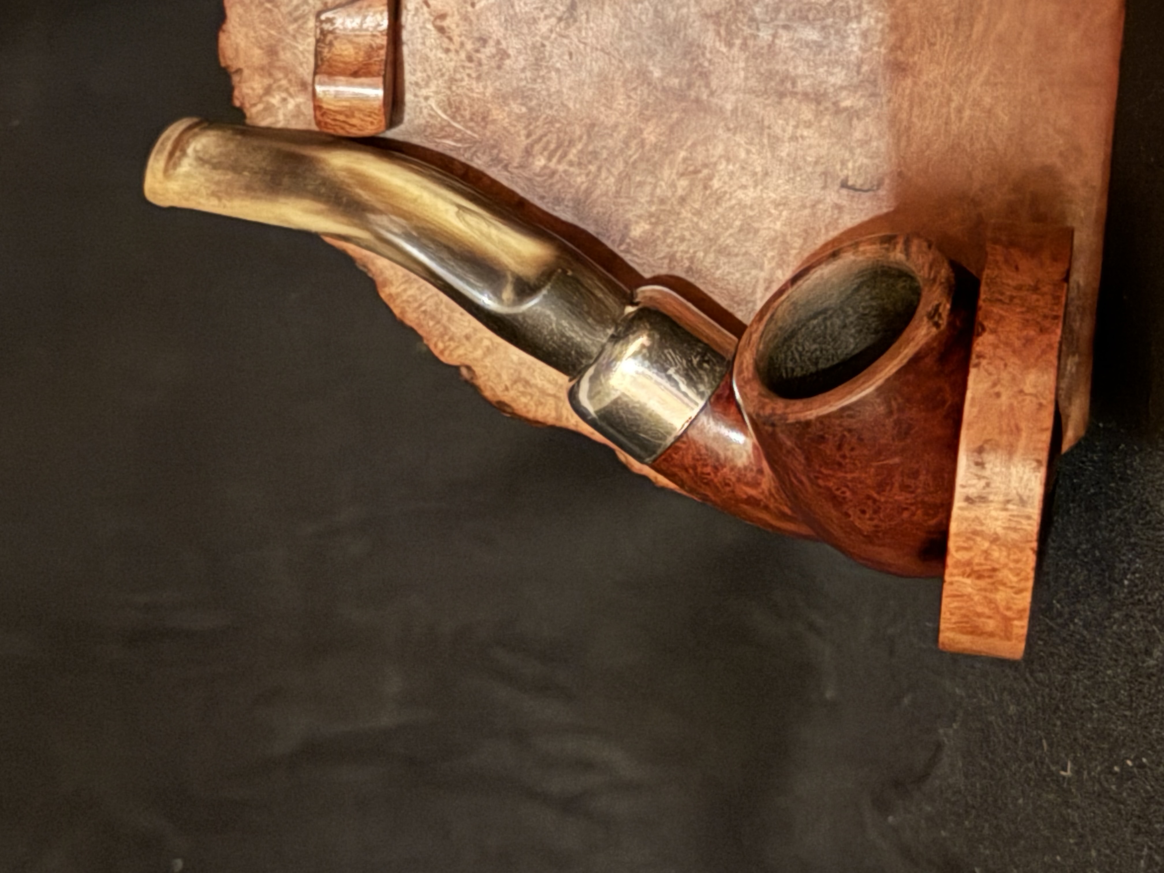 Bruyere Garantie Smooth Bent Billiard Vest Pocket Army Mount Pipe Bakelite Stem 2