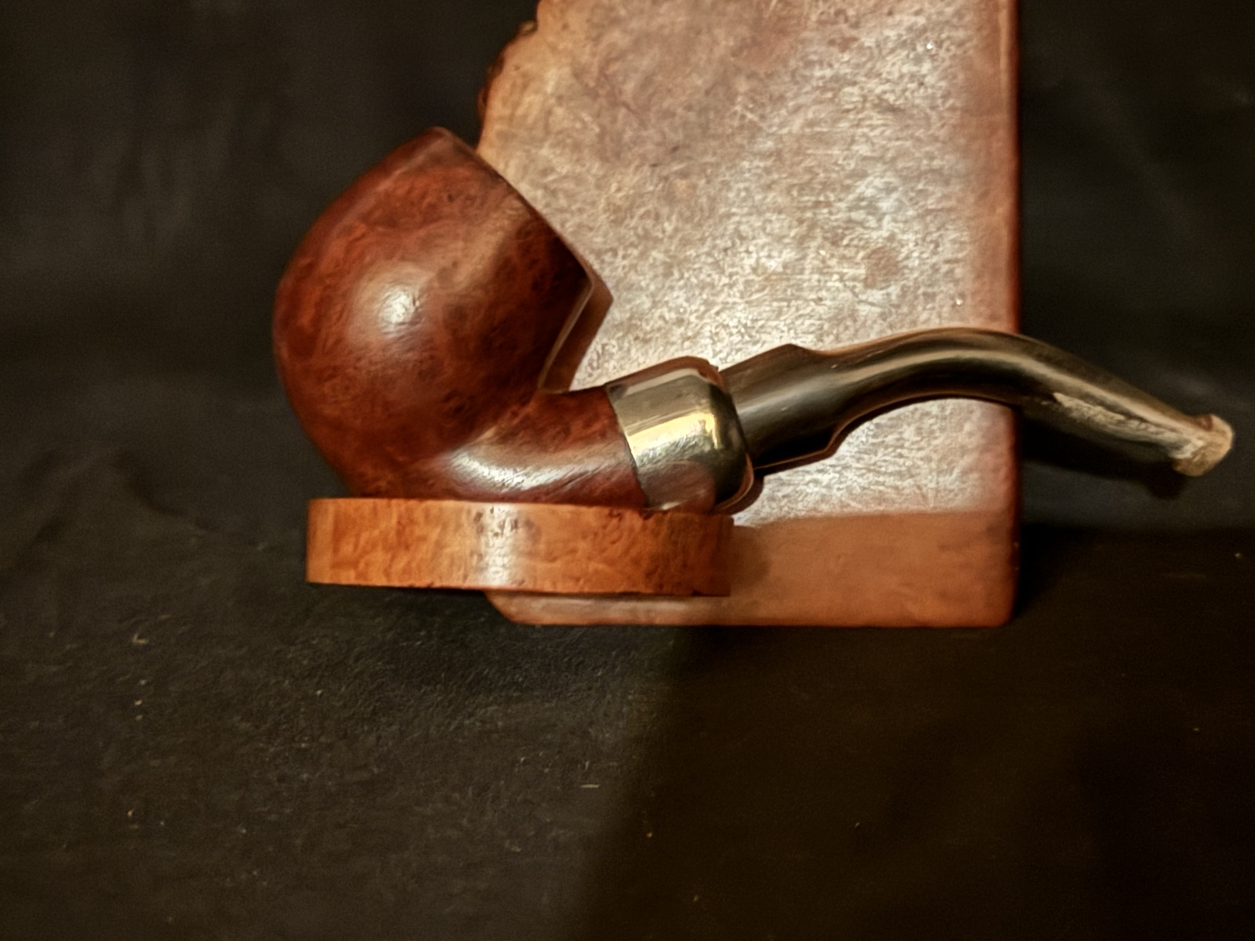Bruyere Garantie Smooth Bent Billiard Vest Pocket Army Mount Pipe Bakelite Stem 3