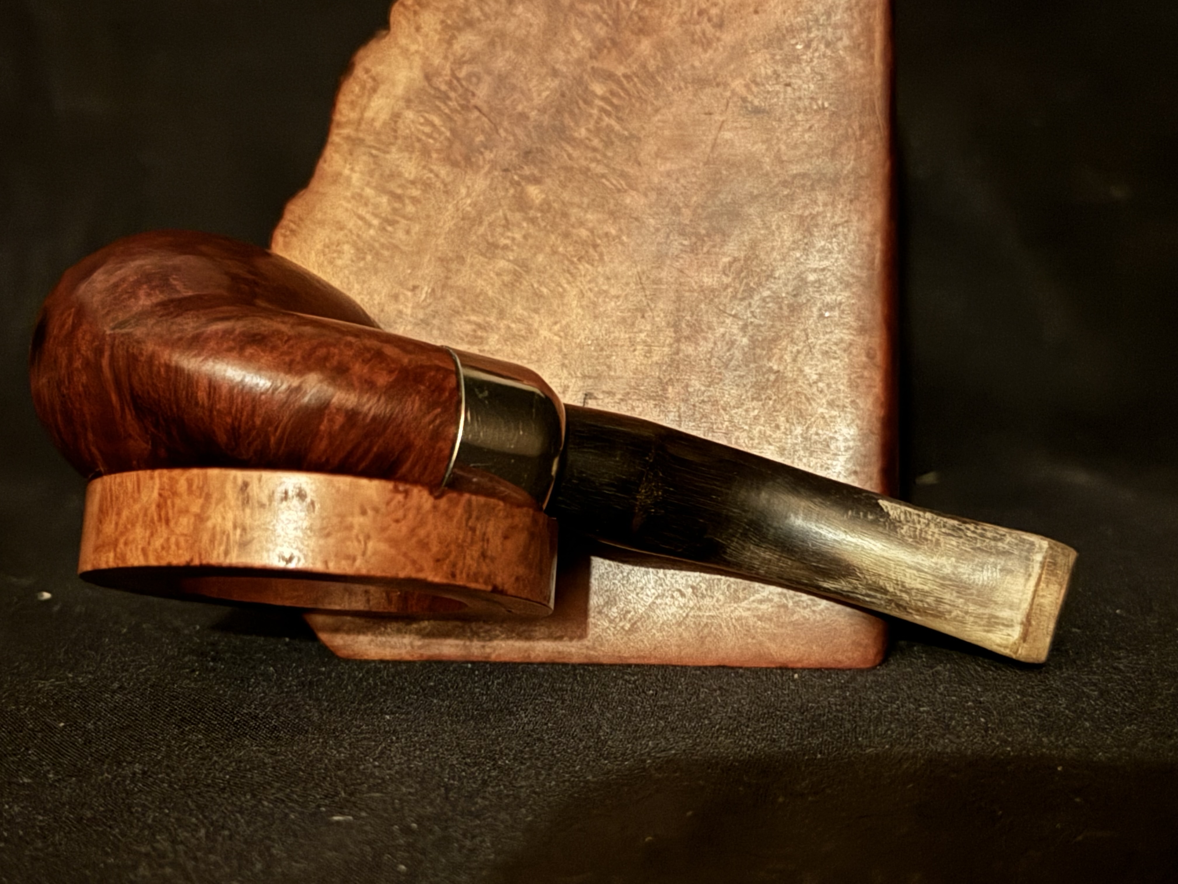 Bruyere Garantie Smooth Bent Billiard Vest Pocket Army Mount Pipe Bakelite Stem 6