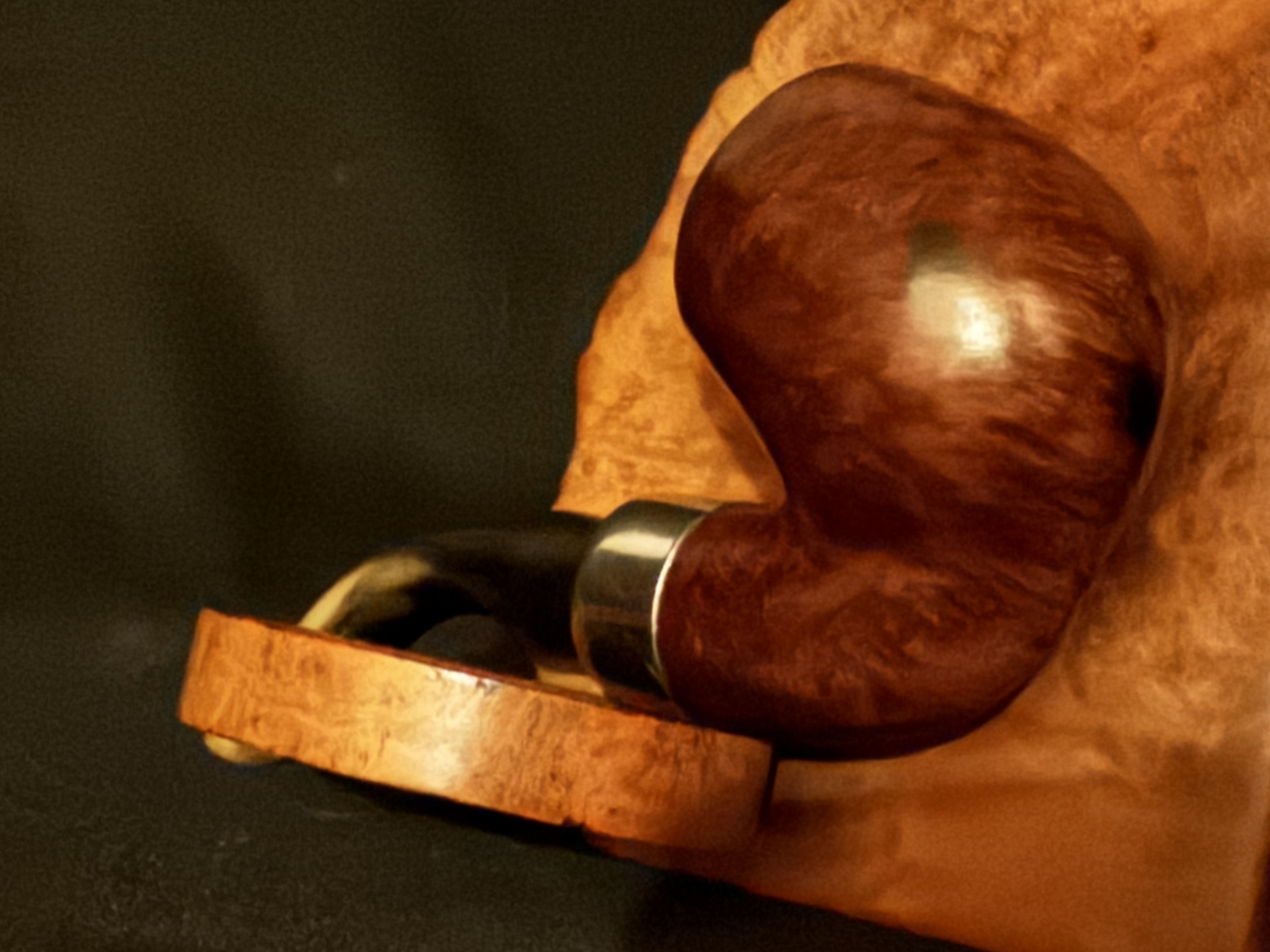 Bruyere Garantie Smooth Bent Billiard Vest Pocket Army Mount Pipe Bakelite Stem 7