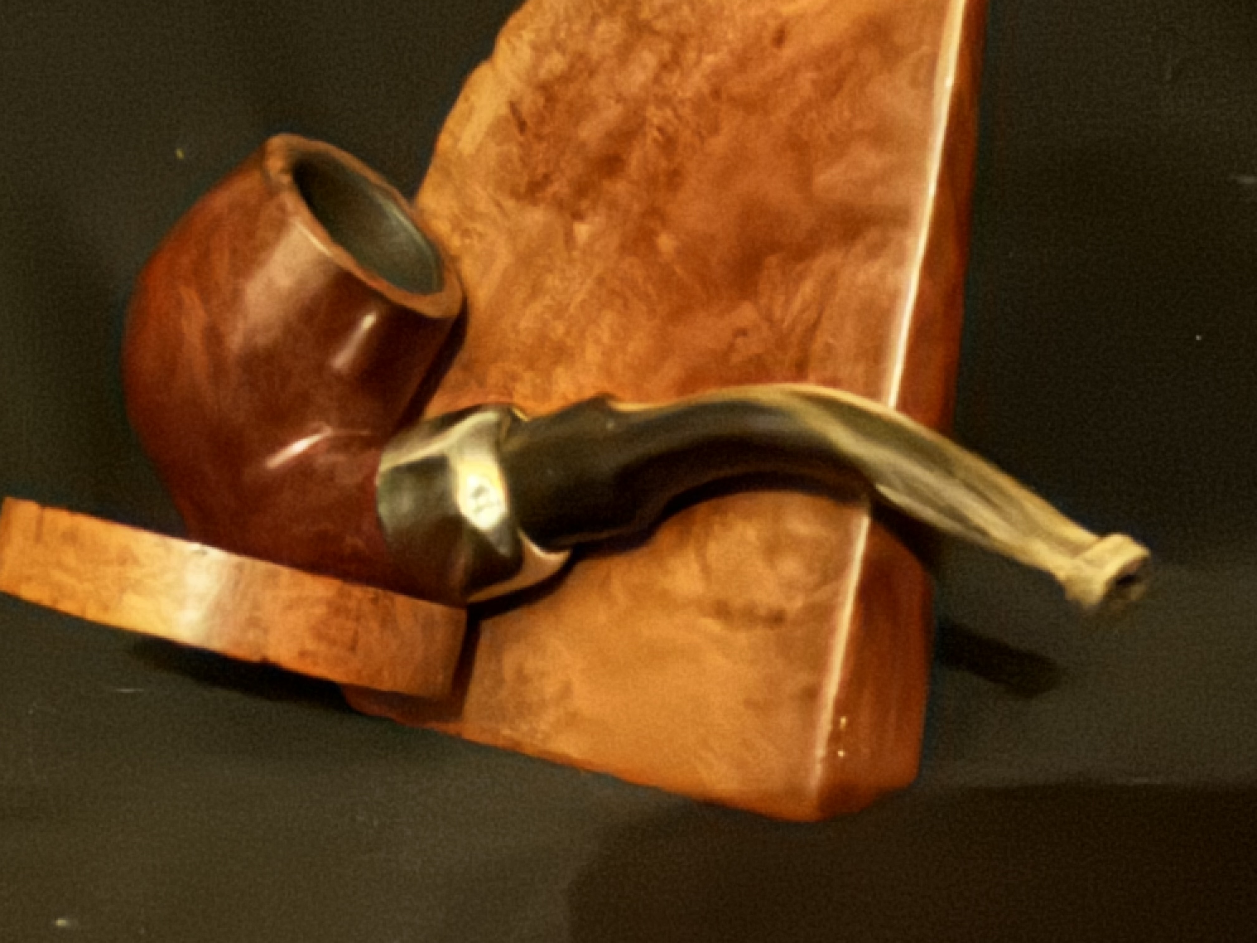 Bruyere Garantie Smooth Bent Billiard Vest Pocket Army Mount Pipe Bakelite Stem 8