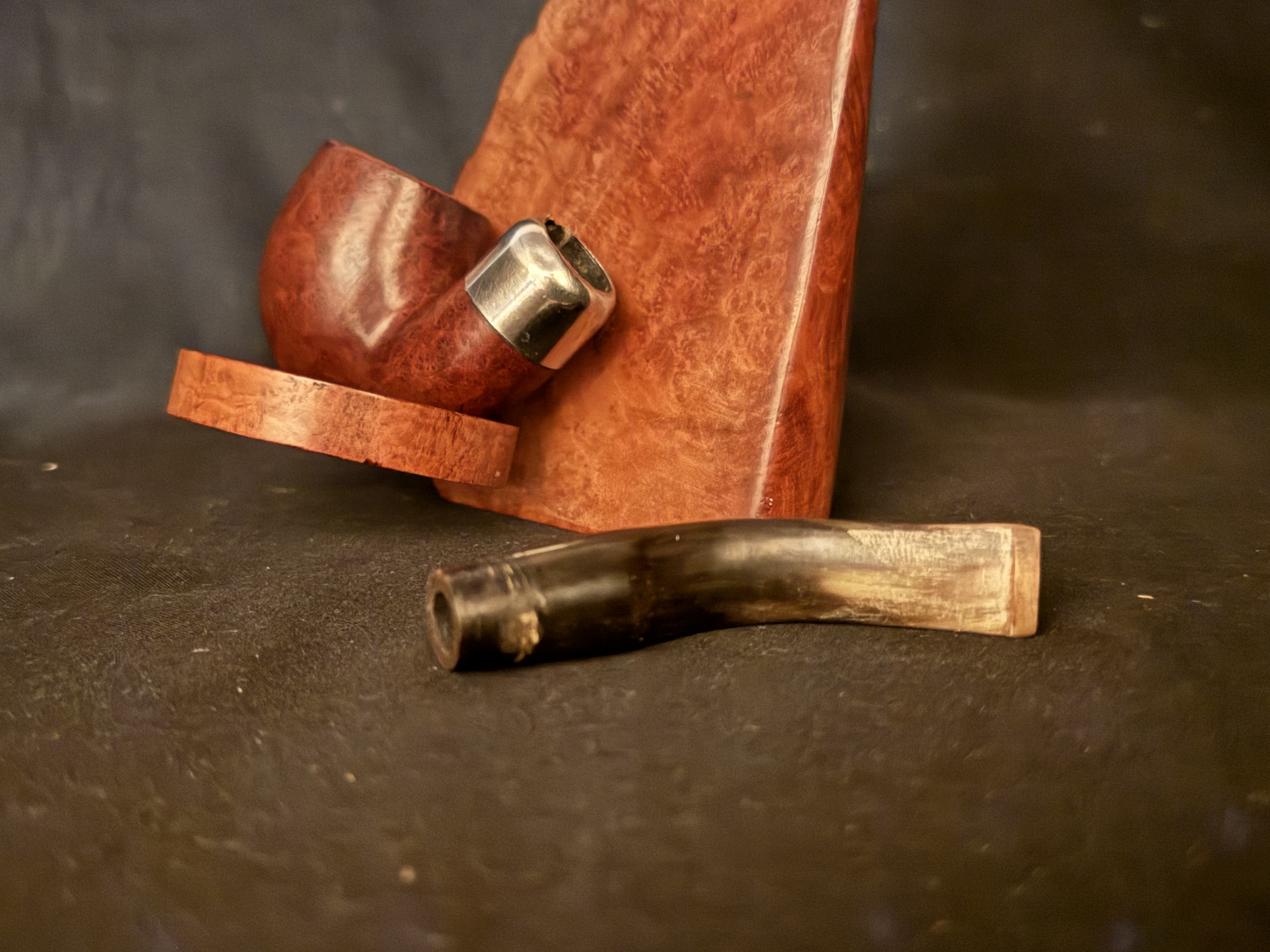 Bruyere Garantie Smooth Bent Billiard Vest Pocket Army Mount Pipe Bakelite Stem 9