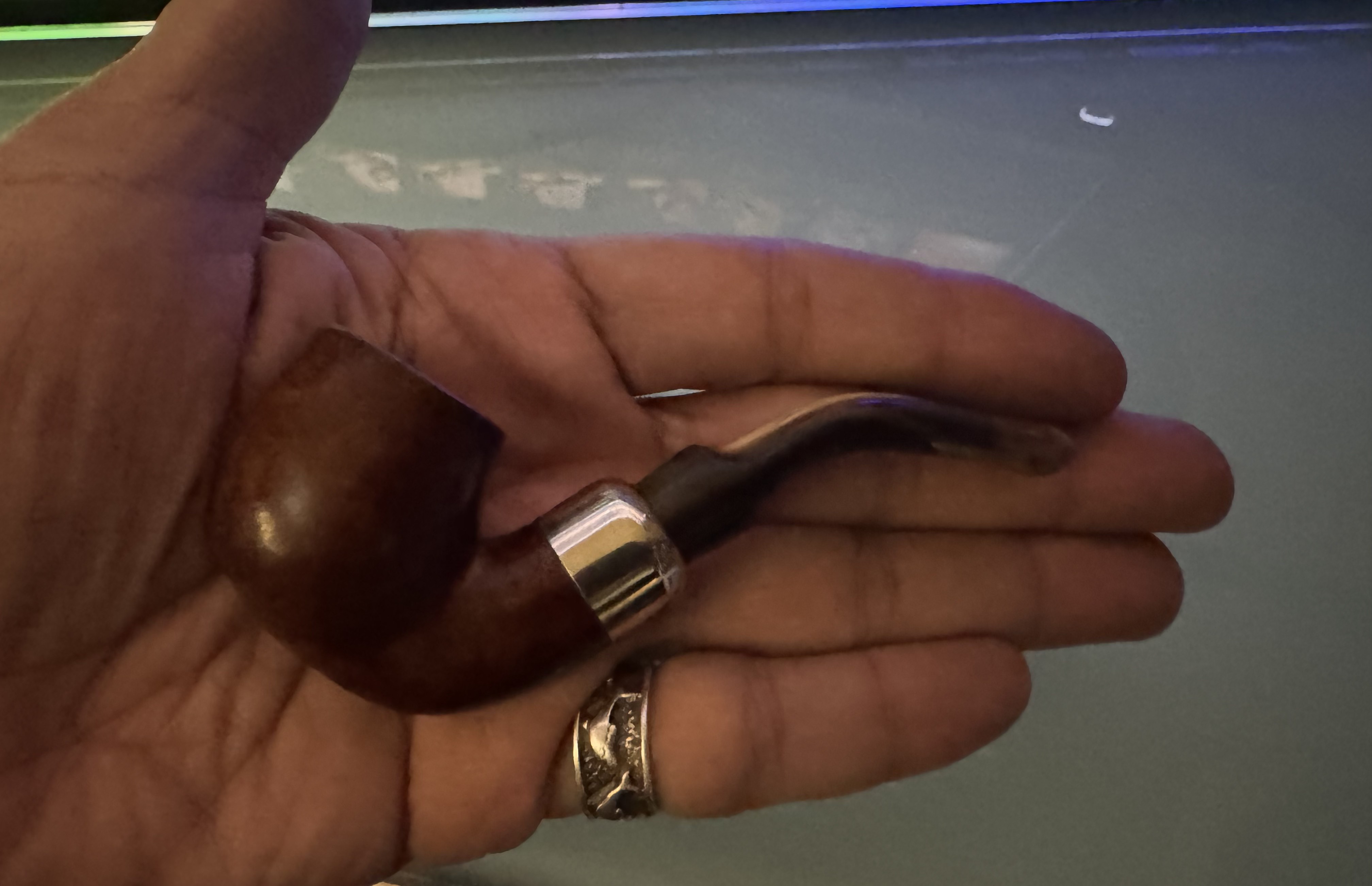 Bruyere Garantie Smooth Bent Billiard Vest Pocket Army Mount Pipe Bakelite Stem 11