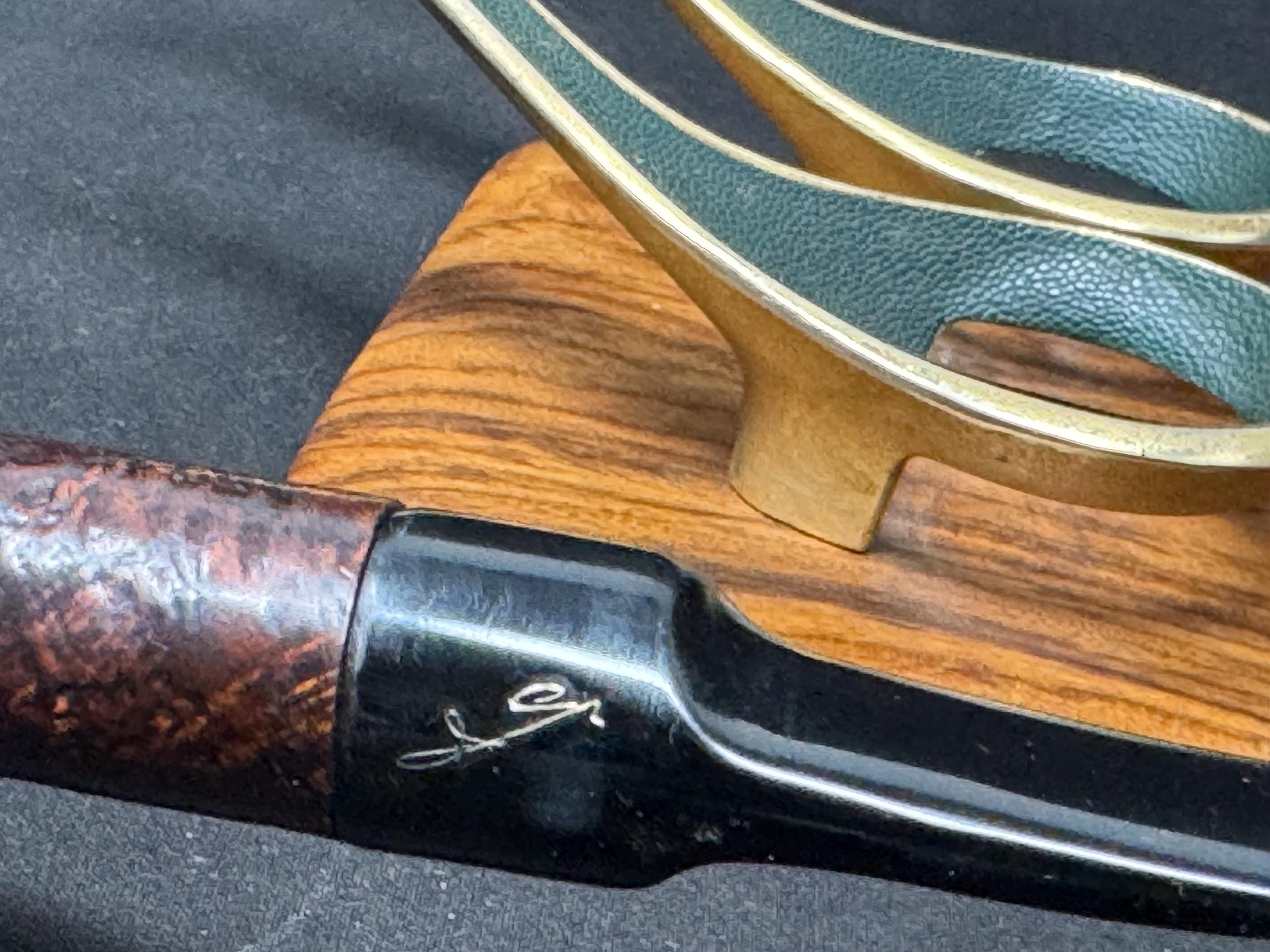 Vintage Savinelli Autograph G Pipe: Giancarlo's Sandblast Dublin Rhodesian 11