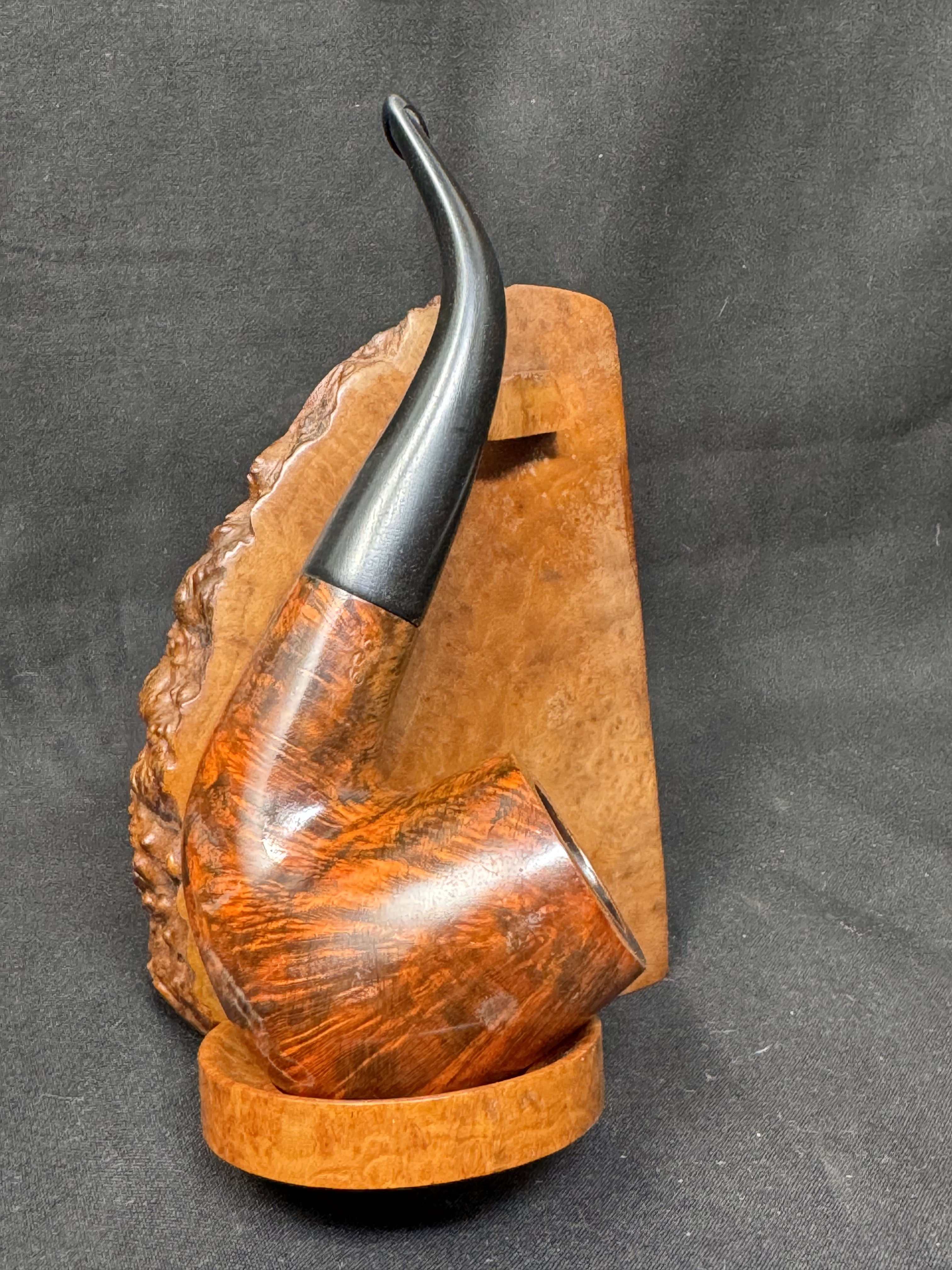 W.. Larsen Economic Line Smooth Bent Billiard Estate Pipe, Denmark 2