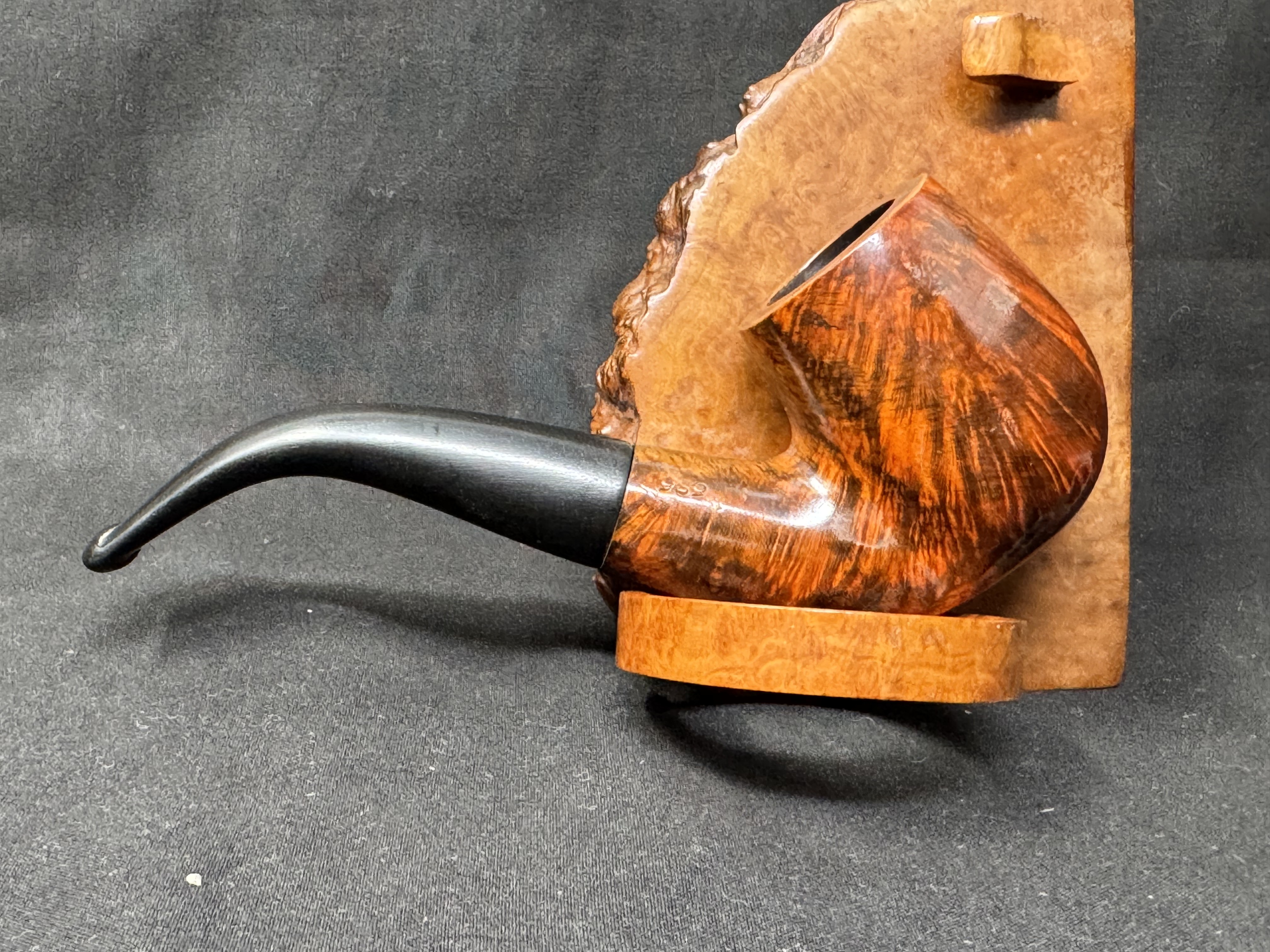 W.. Larsen Economic Line Smooth Bent Billiard Estate Pipe, Denmark 3