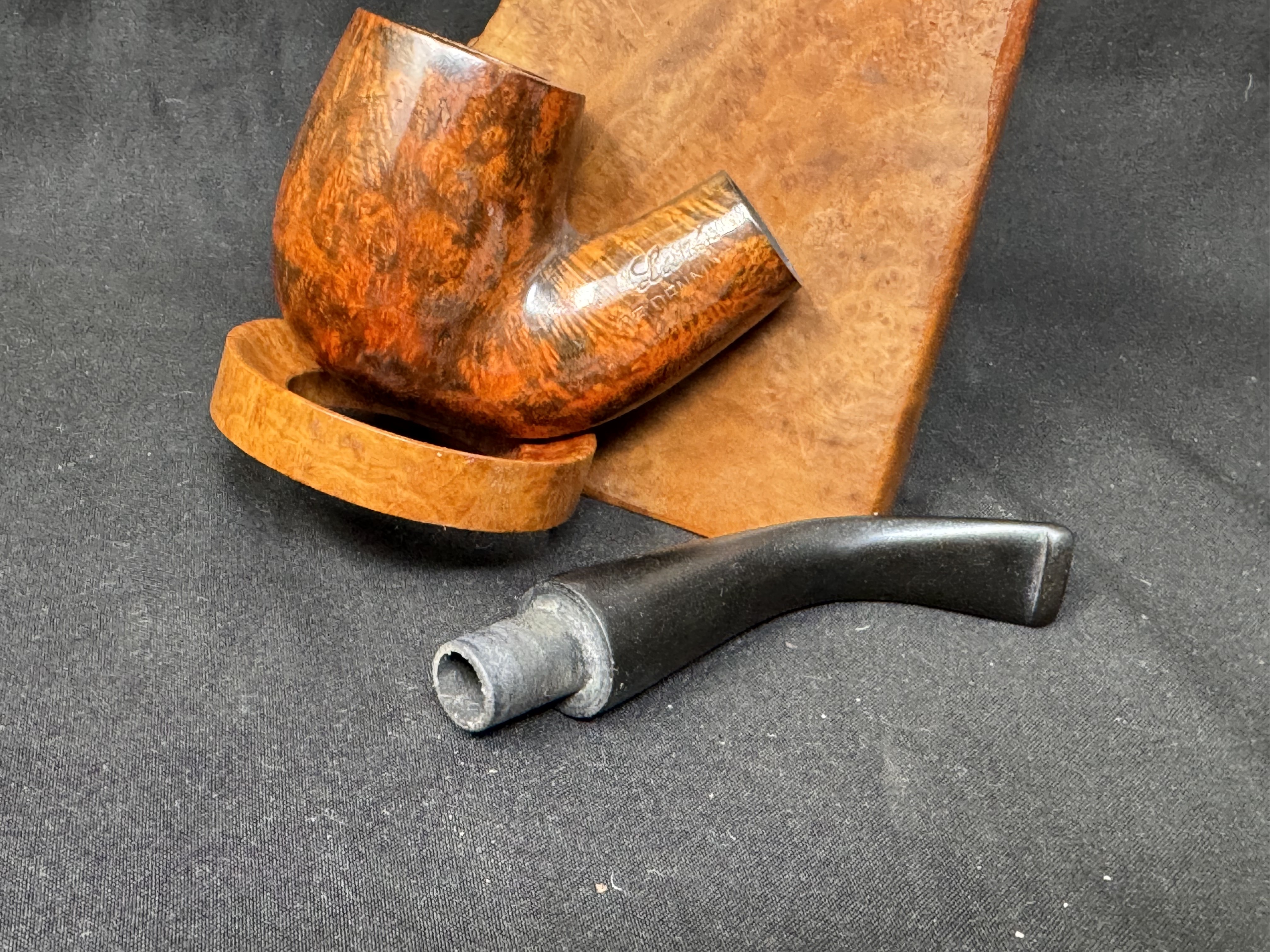 W.. Larsen Economic Line Smooth Bent Billiard Estate Pipe, Denmark 10