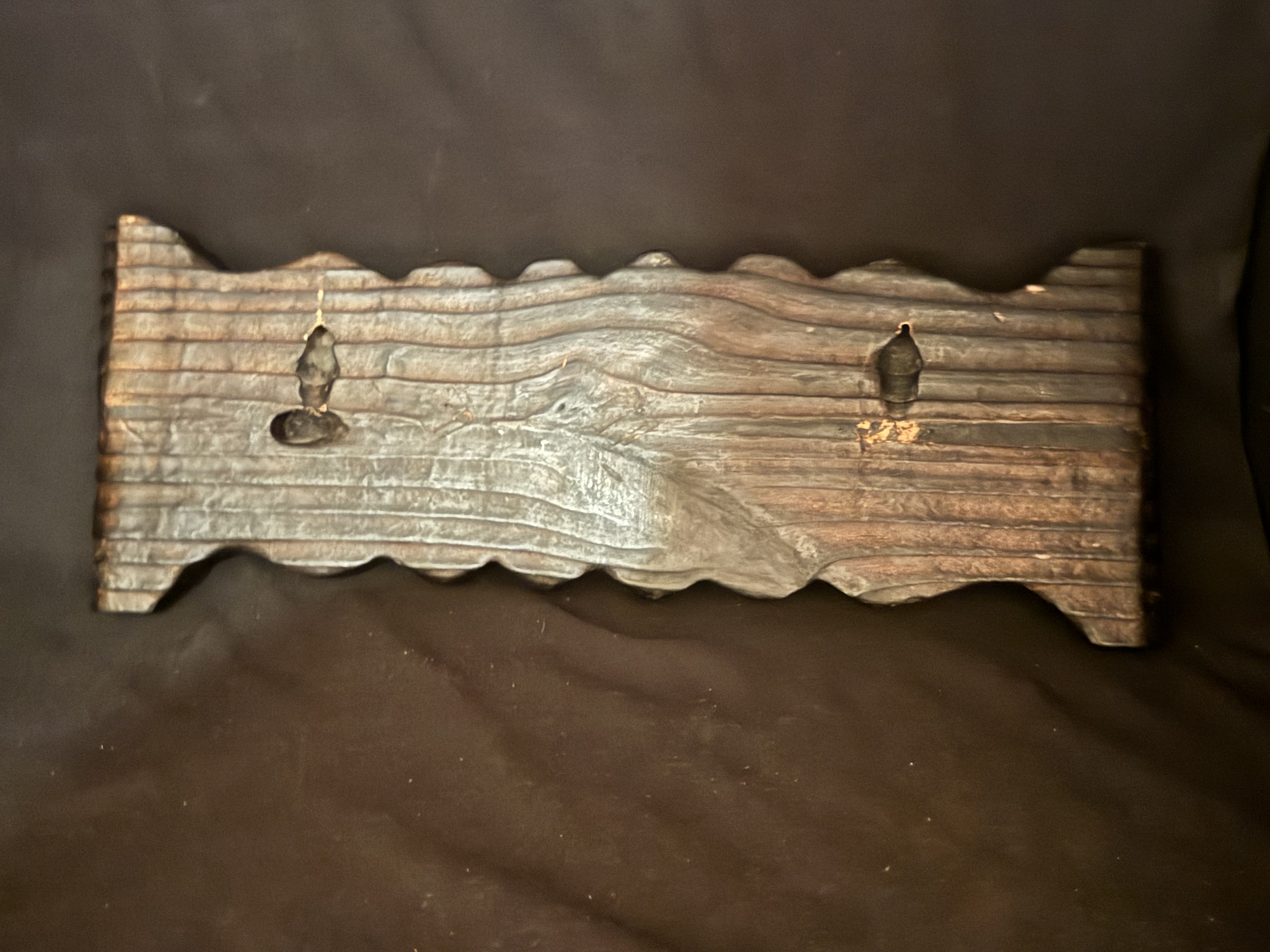 Wooden Pipe Holder for 7 Pipes, Leather Strap - Pre Used 10