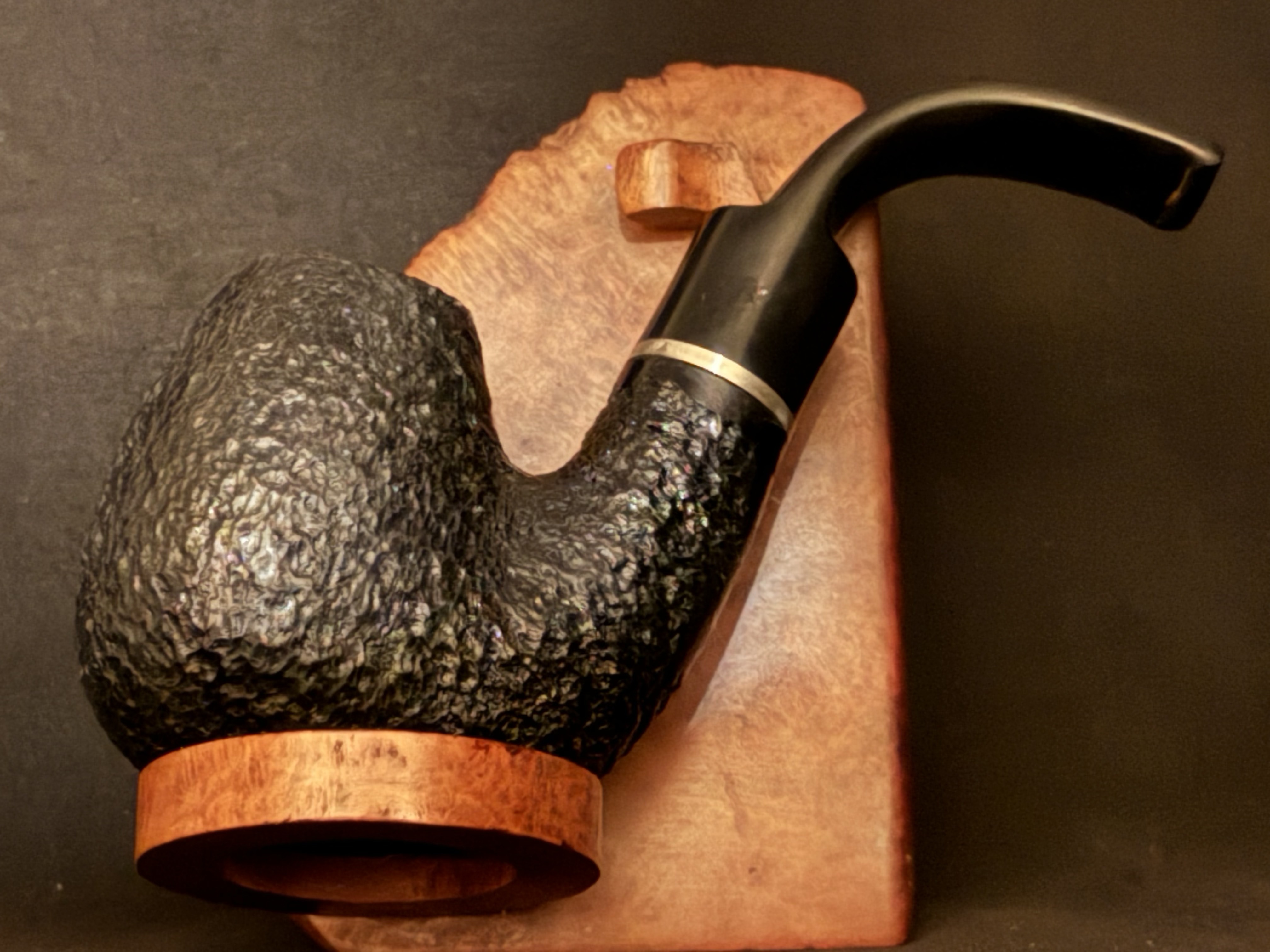 Wessex XL 125 Black Sandblast Full Bent Oom Paul Pipe, Made in France, Unsmoked 3